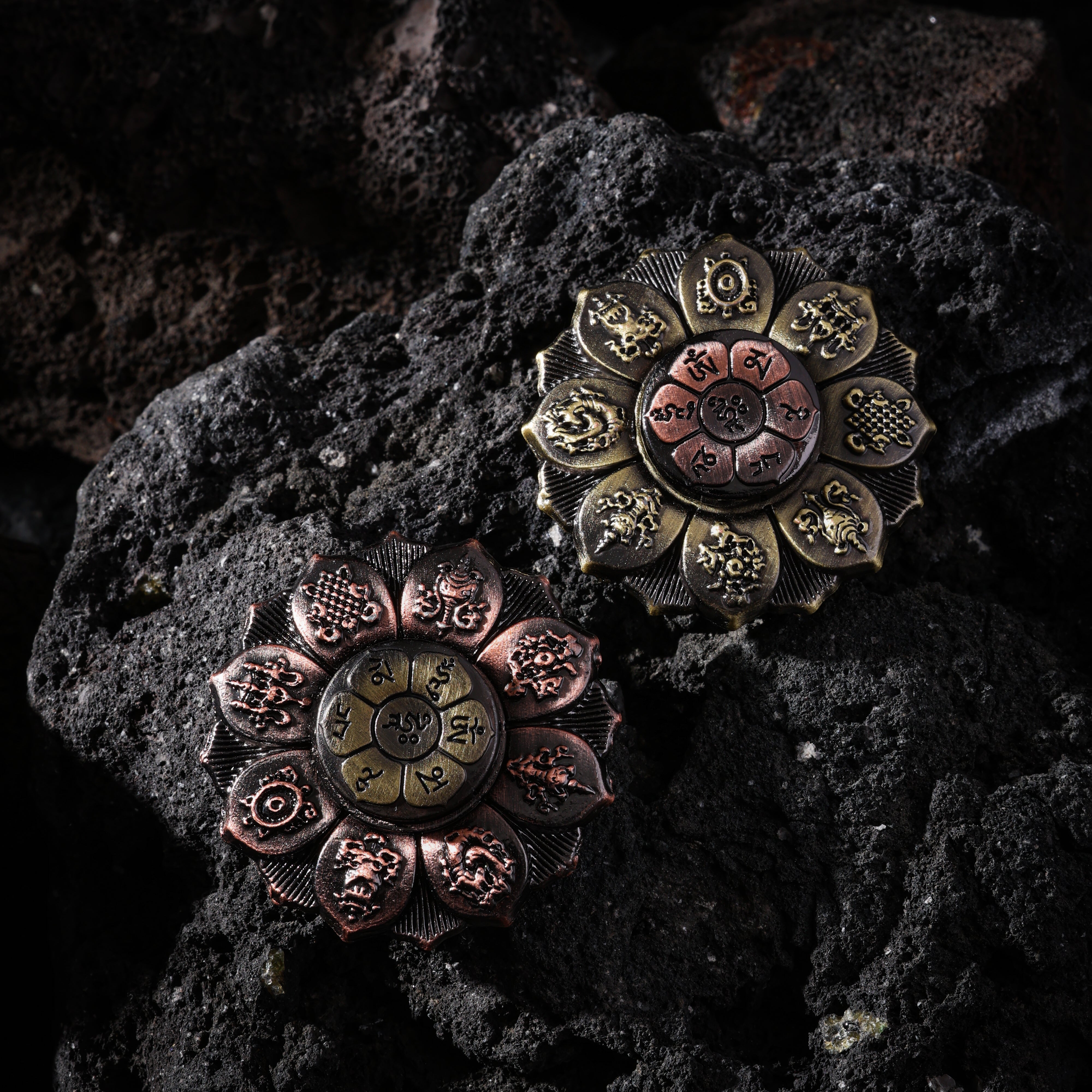 Finger Spinner Lotus Wheel Handheld Talisman-4