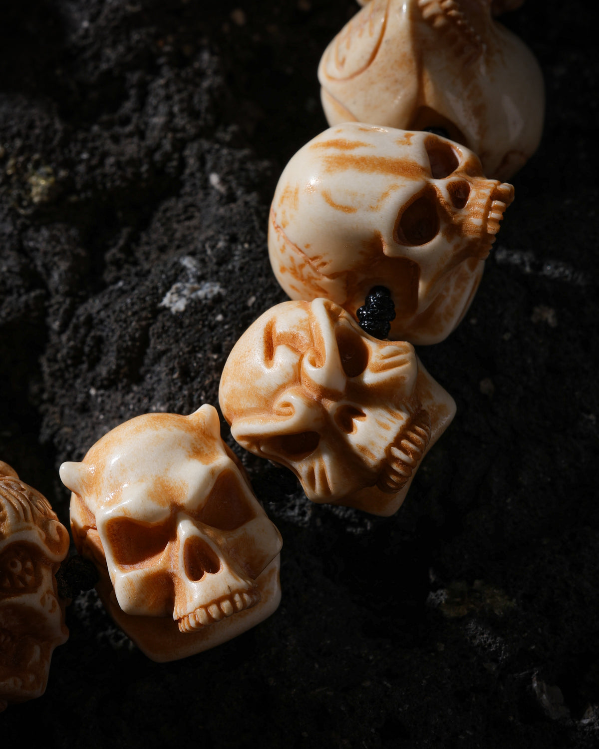 Yak Bone Skull Bracelet-8