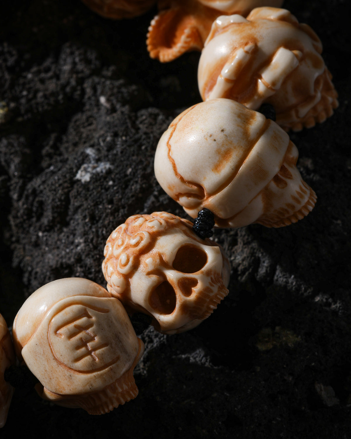 Yak Bone Skull Bracelet-9
