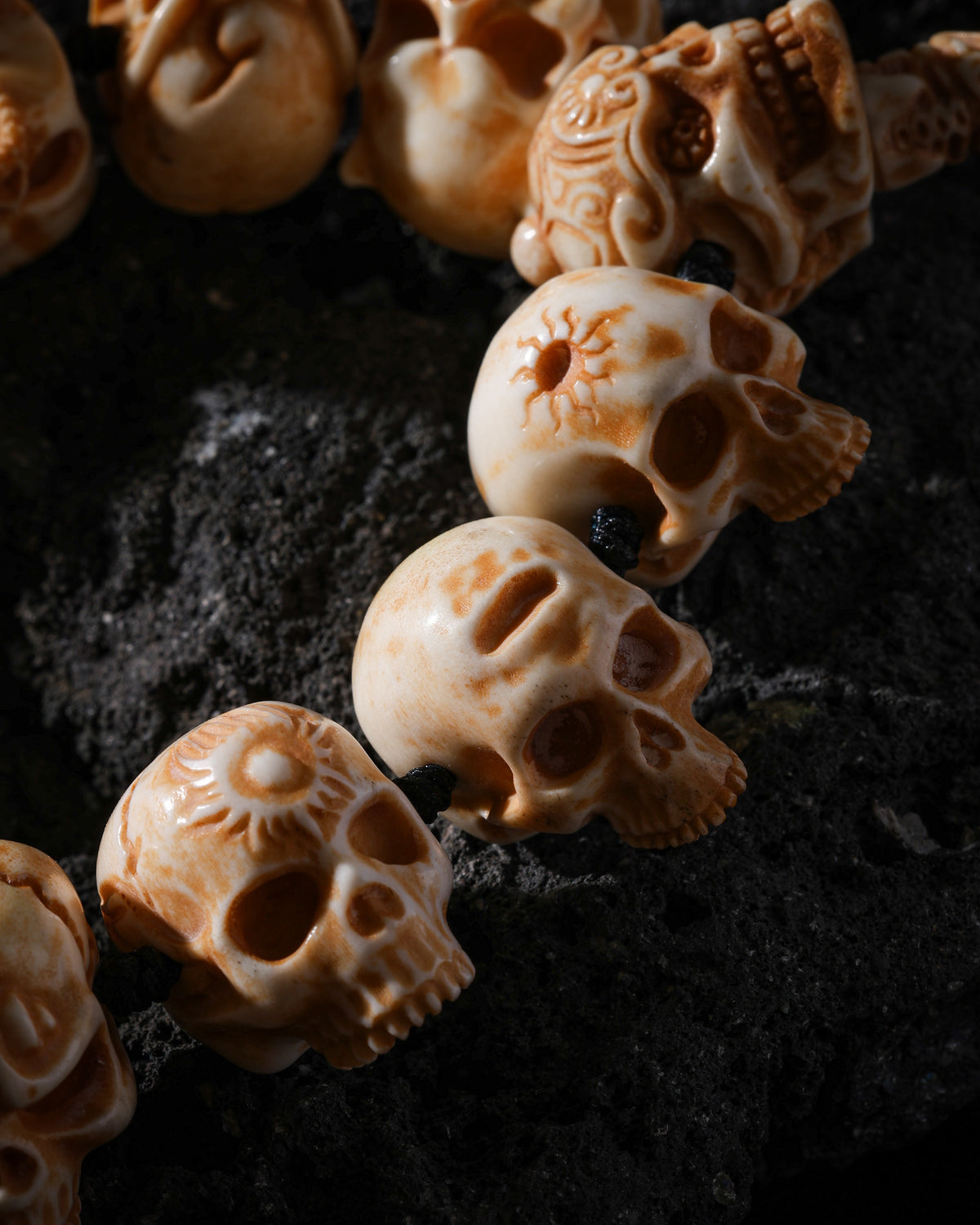 Yak Bone Skull Bracelet-11