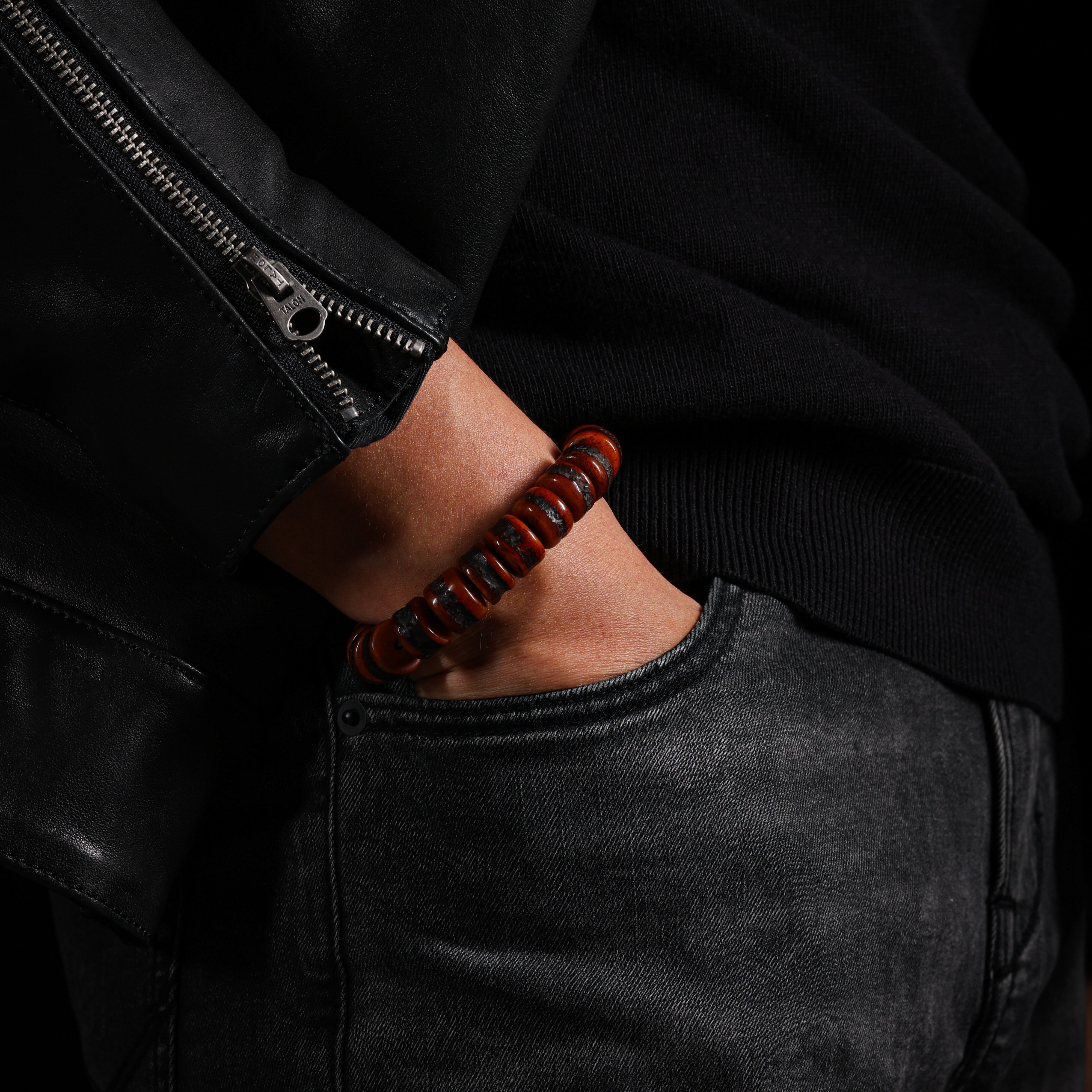 Bracciale in osso di yak