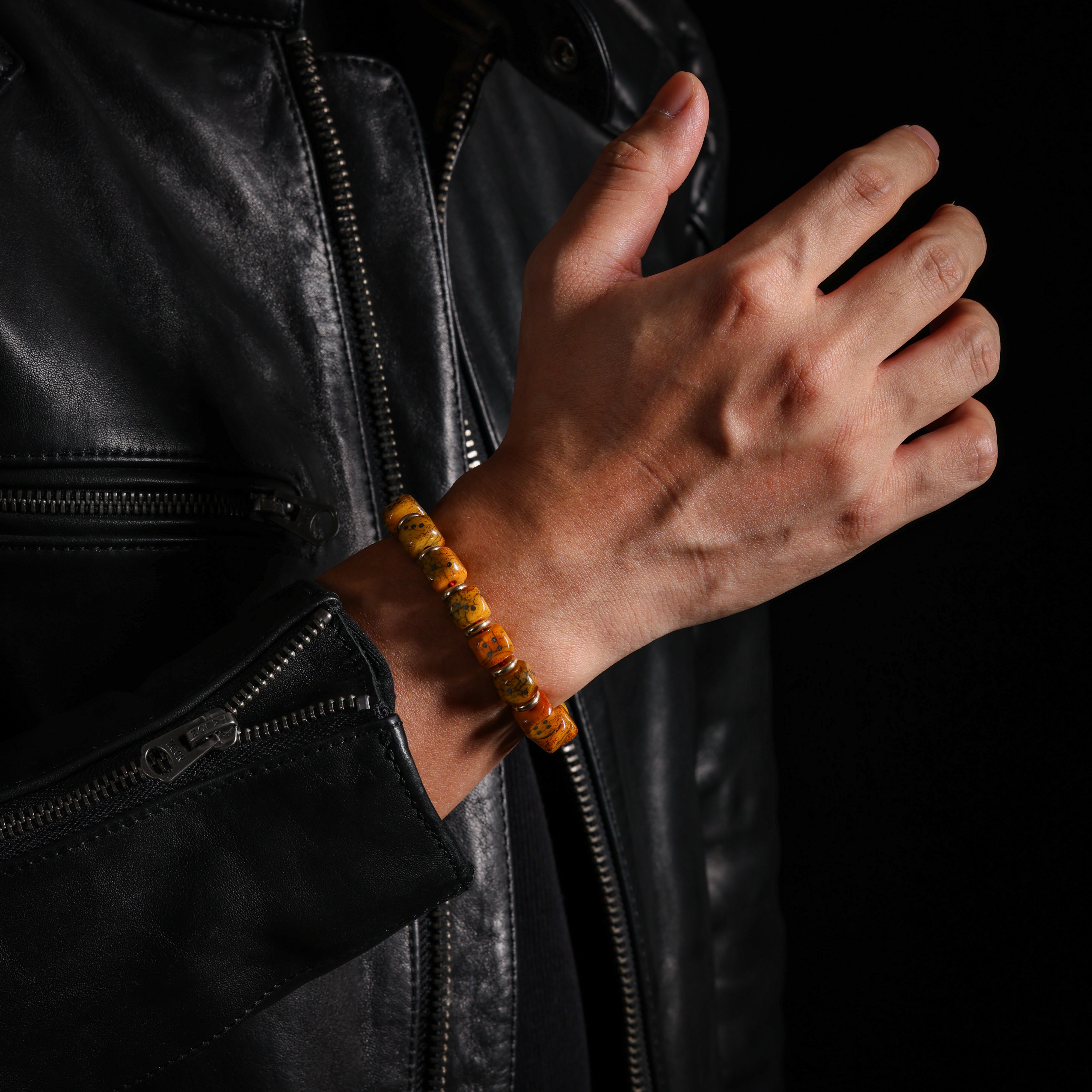 Yak Bone Sho Dice Bracelet-5