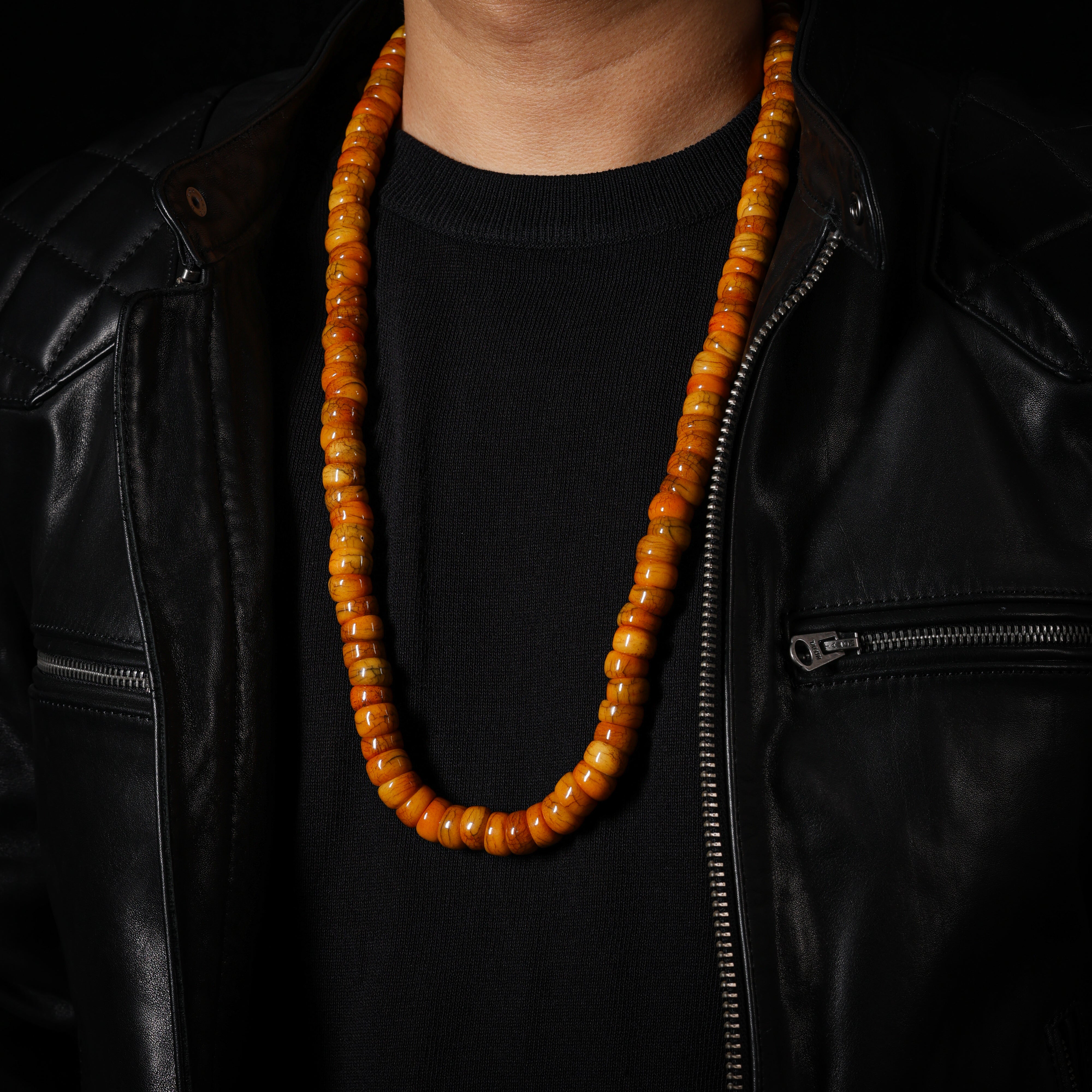 Yak Bone 108-Bead Mala Necklace