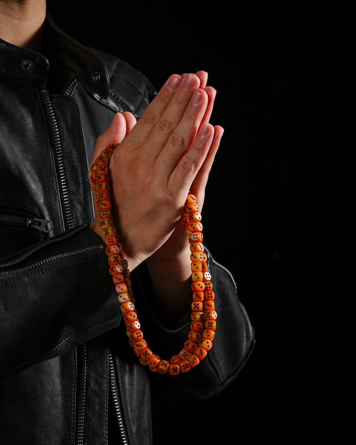Yak Bone Dice 108-Bead Mala Necklace-10