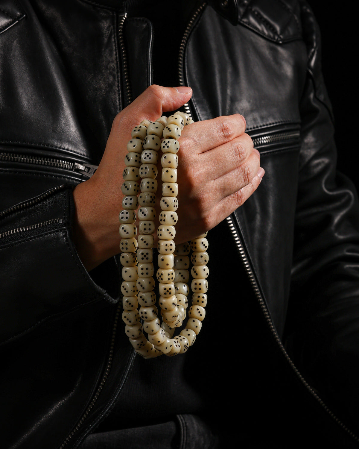 Yak Bone Dice Fortune 108-Bead Mala Necklace-3