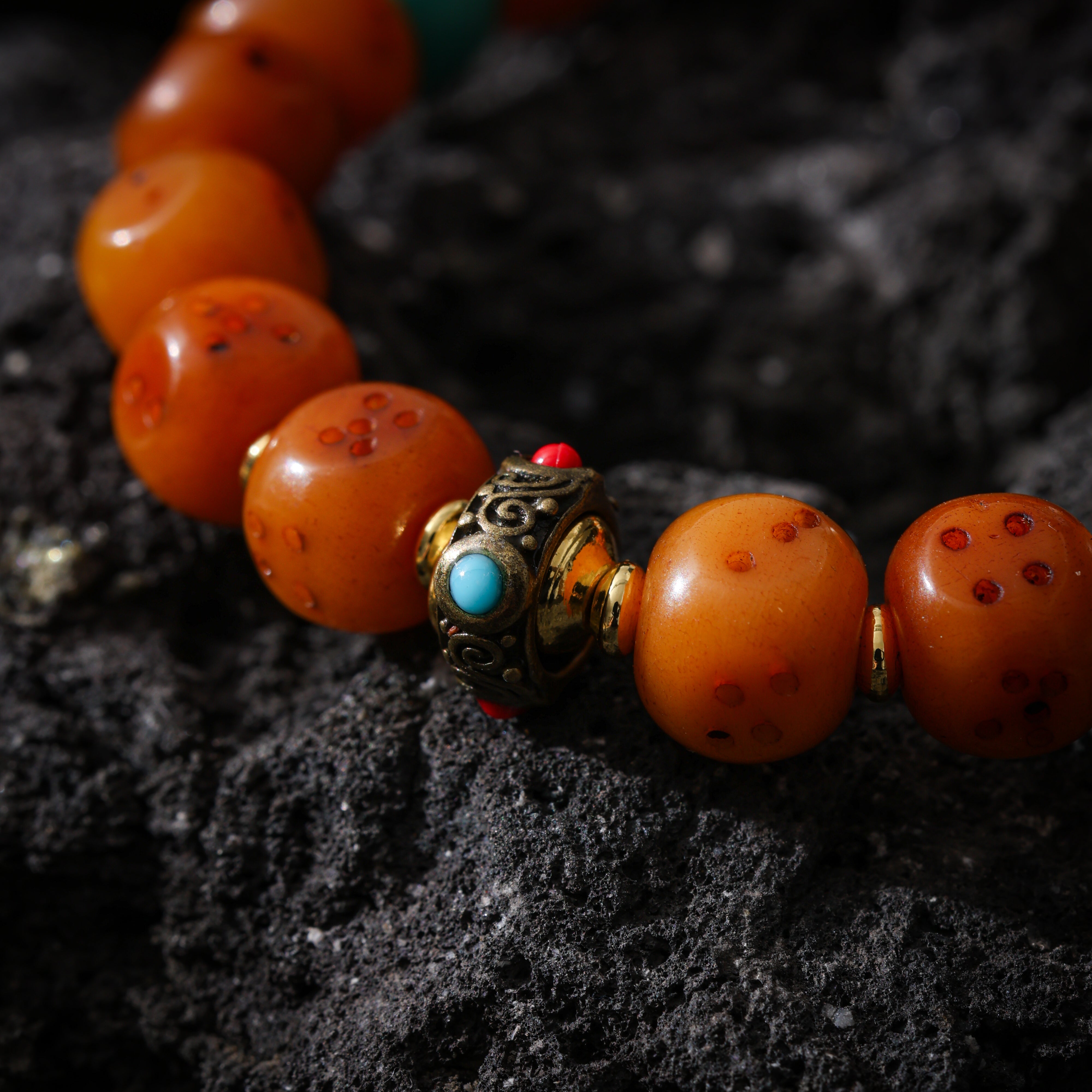 Yak Bone Sho Dice Bracelet-7