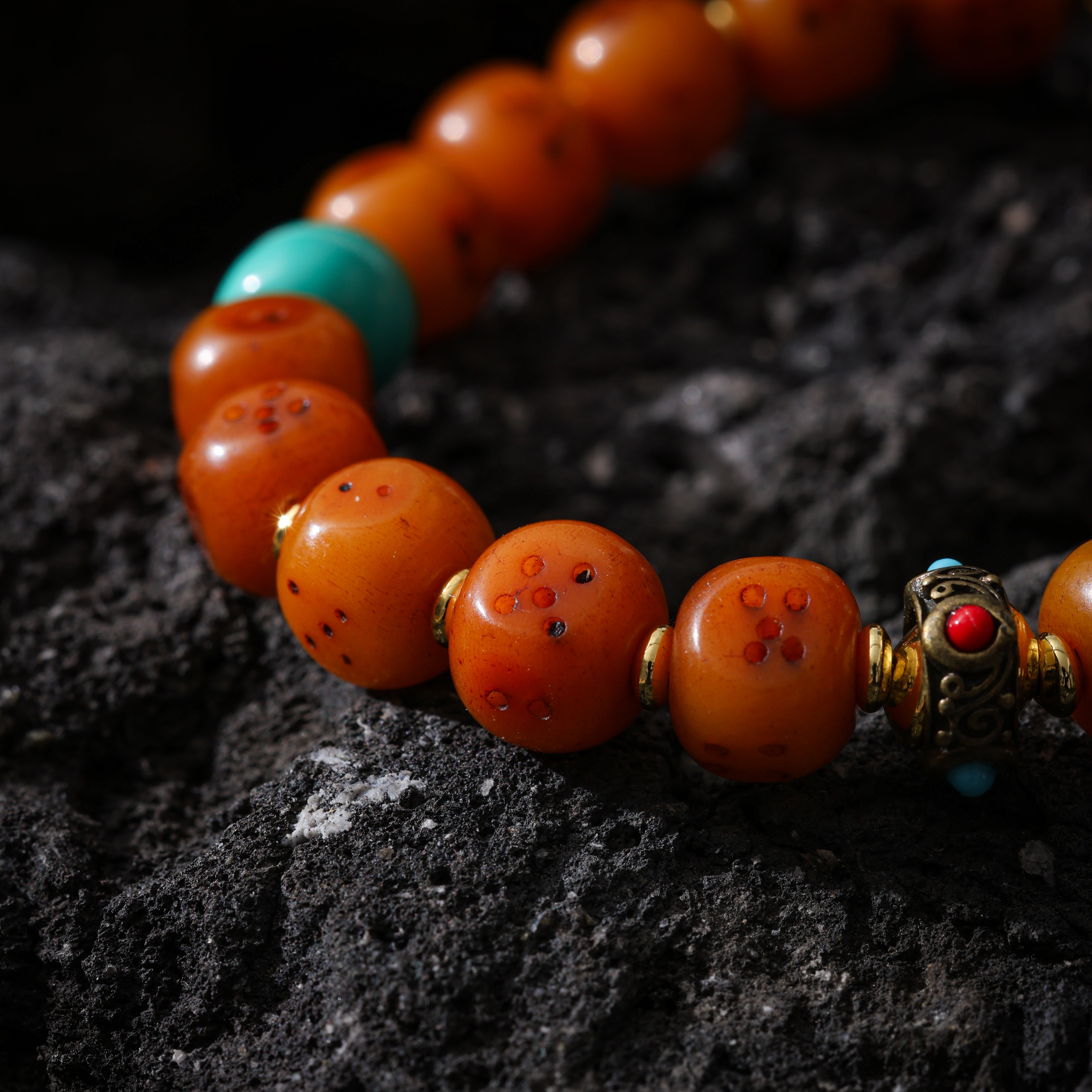 Yak Bone Sho Dice Bracelet-9