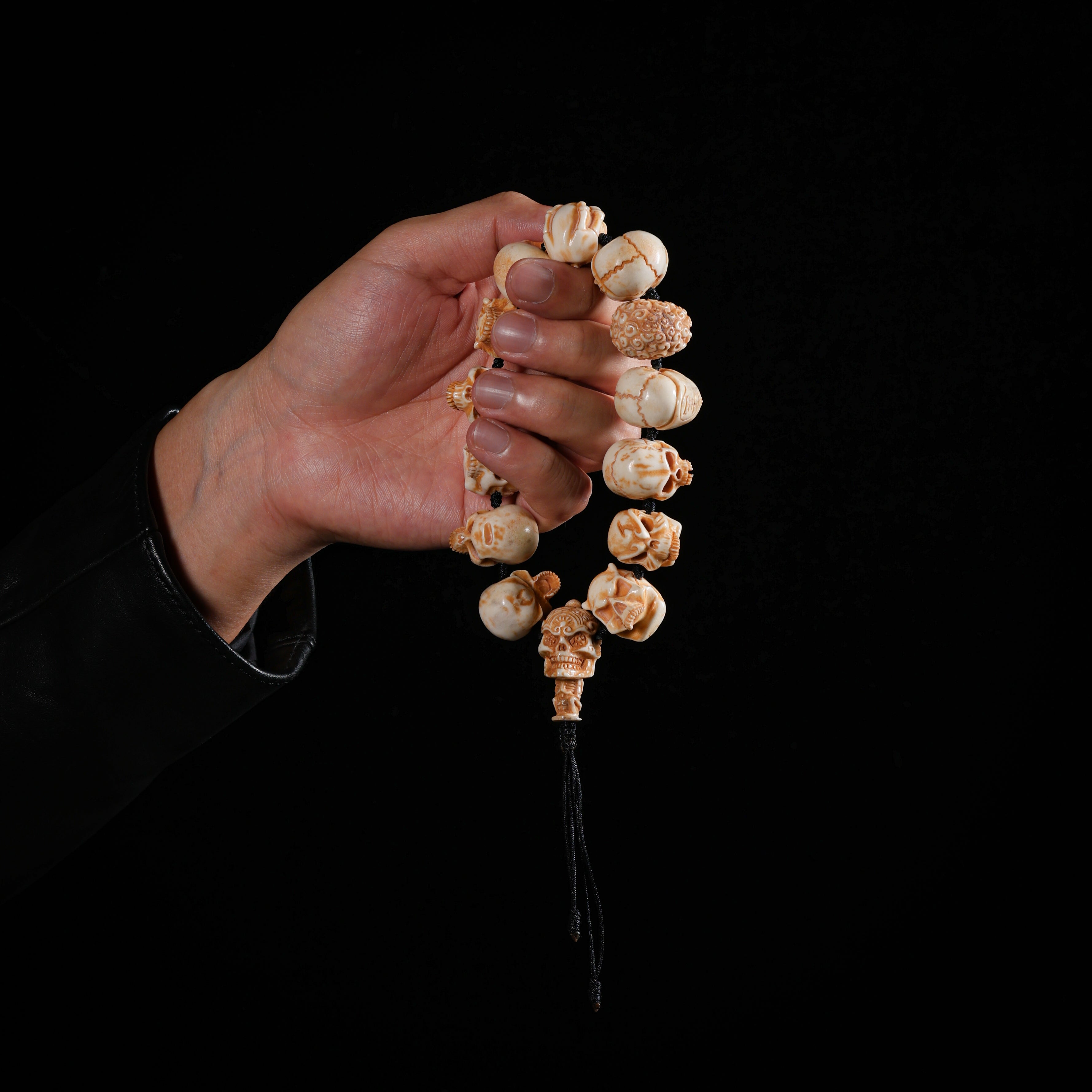 Yak Bone Skull Bracelet-4