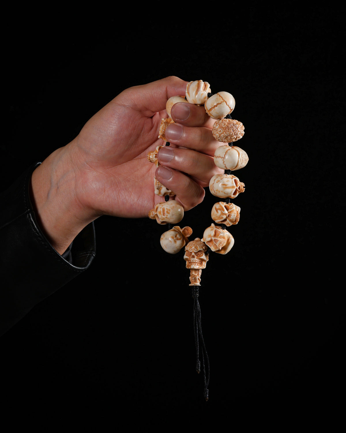 Yak Bone Skull Bracelet-4
