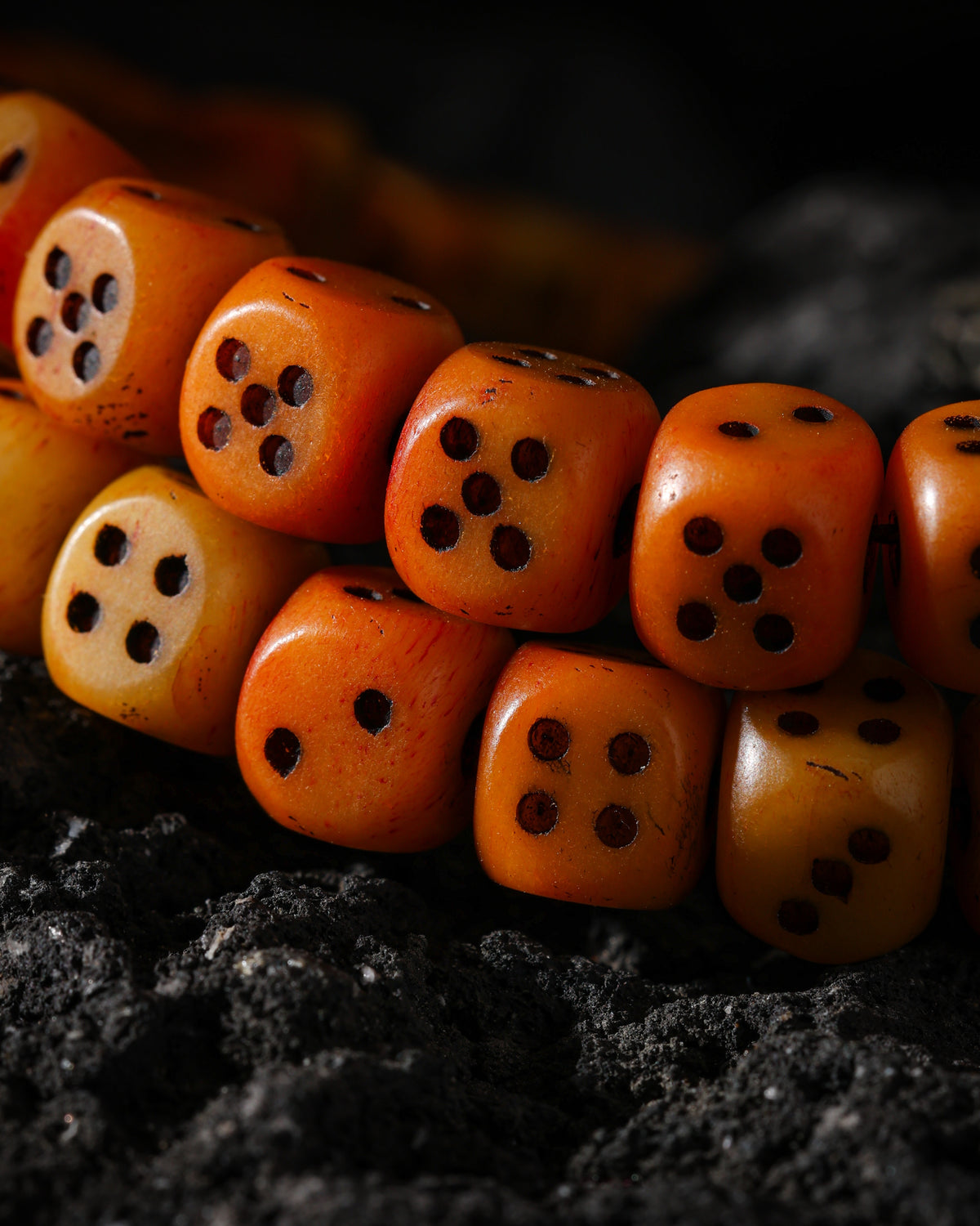 Yak Bone Dice 108-Bead Mala Necklace-11