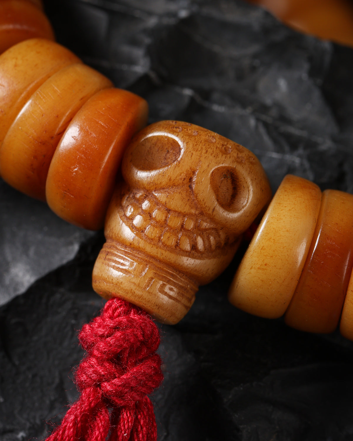 Yak Bone 108-Bead Mala Necklace-3
