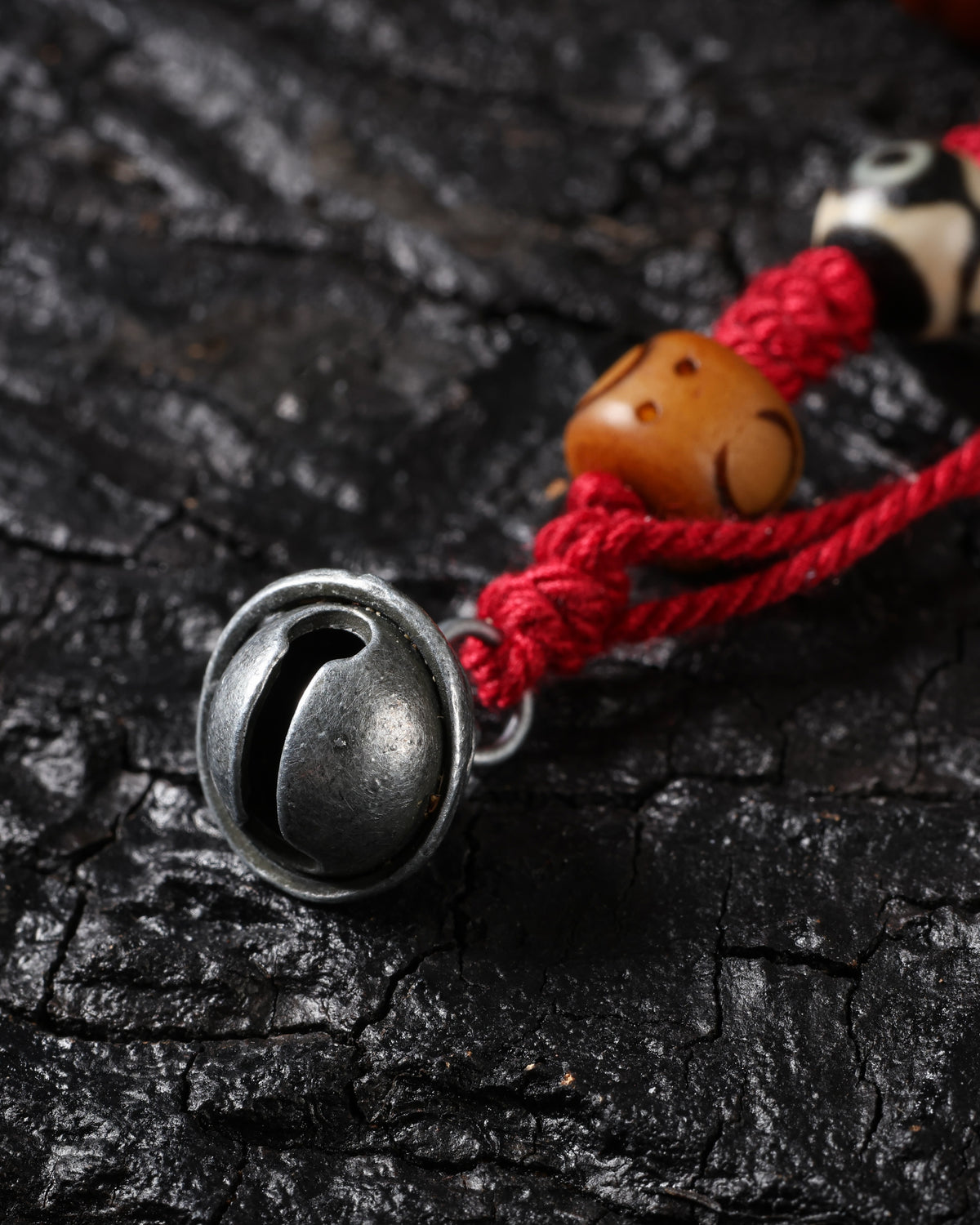 Collier en os composé de 108 perles Mala-4