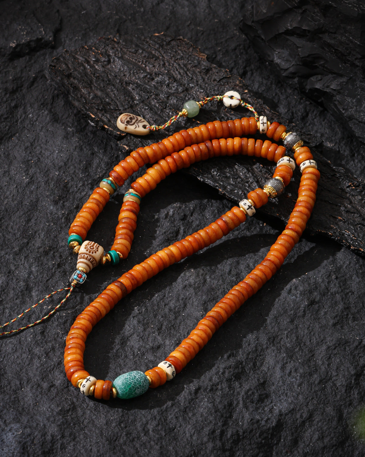 Bone Necklace 108 Mala Beads-3