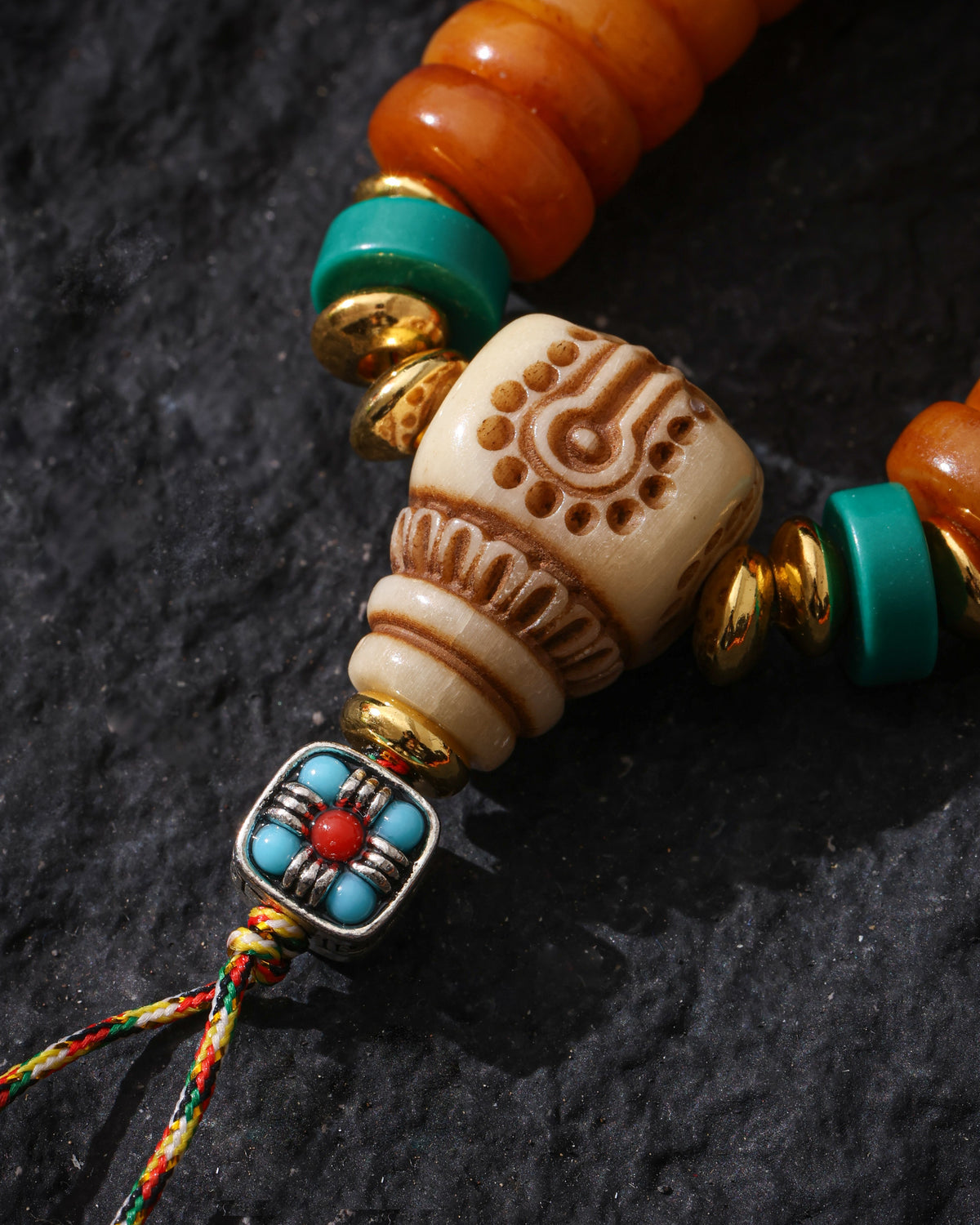 Bone Necklace 108 Mala Beads-5