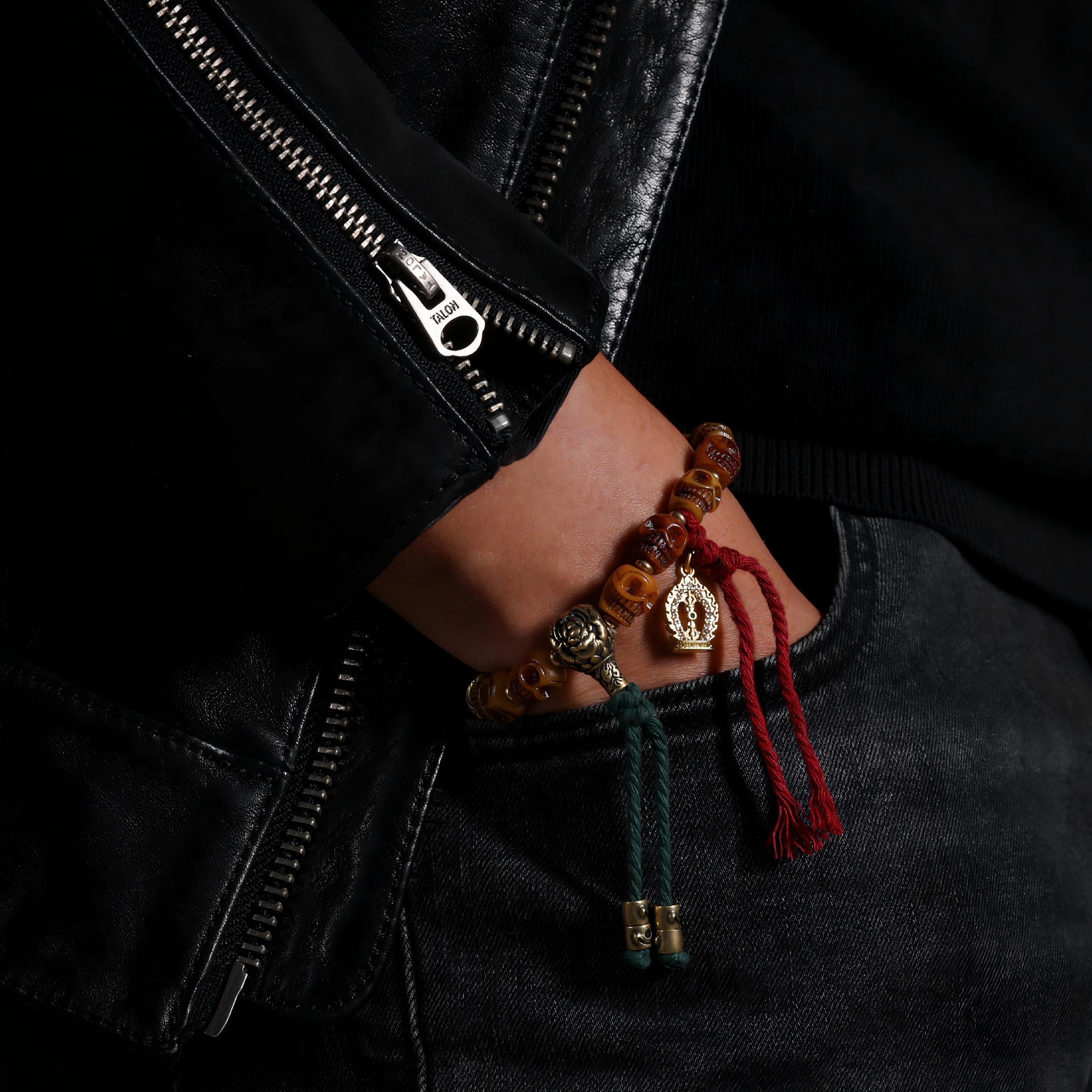 Yak Bone Skull Bracelet