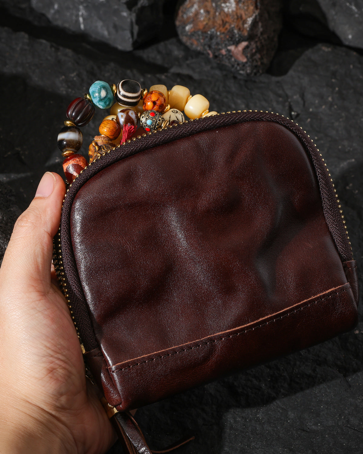 Cowhide Jewelry Organizer Pouch-13