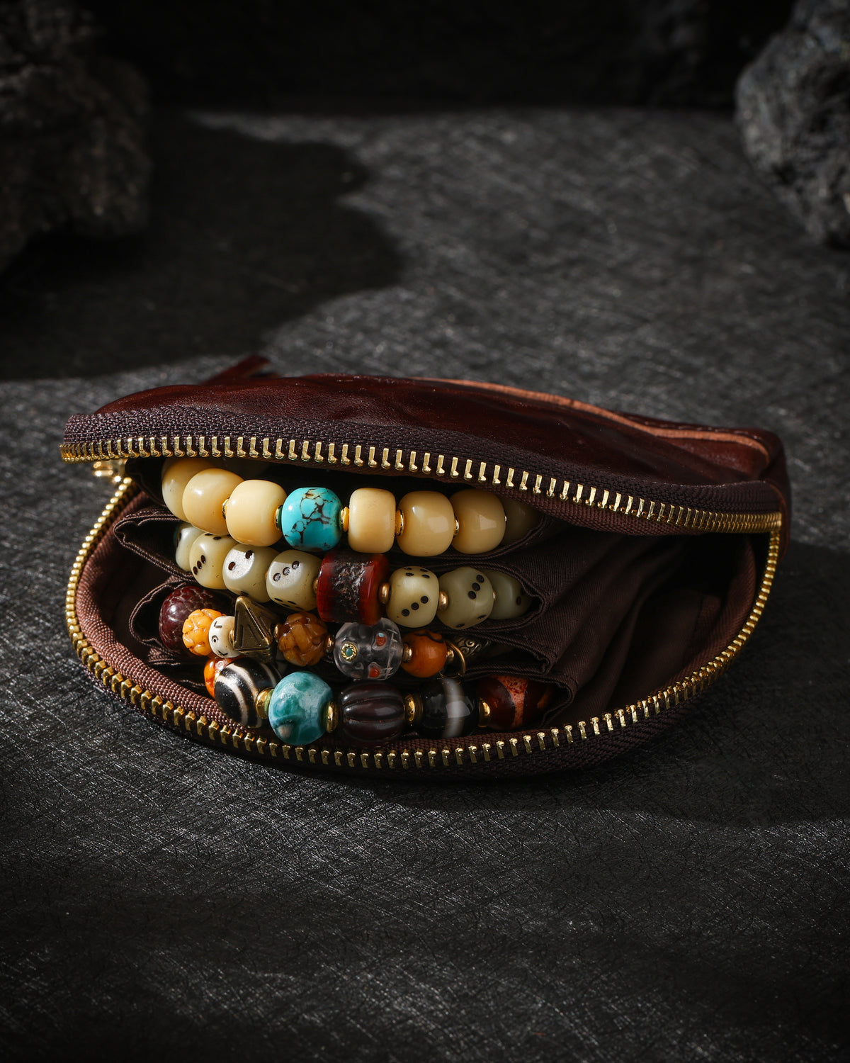Cowhide Jewelry Organizer Pouch-12