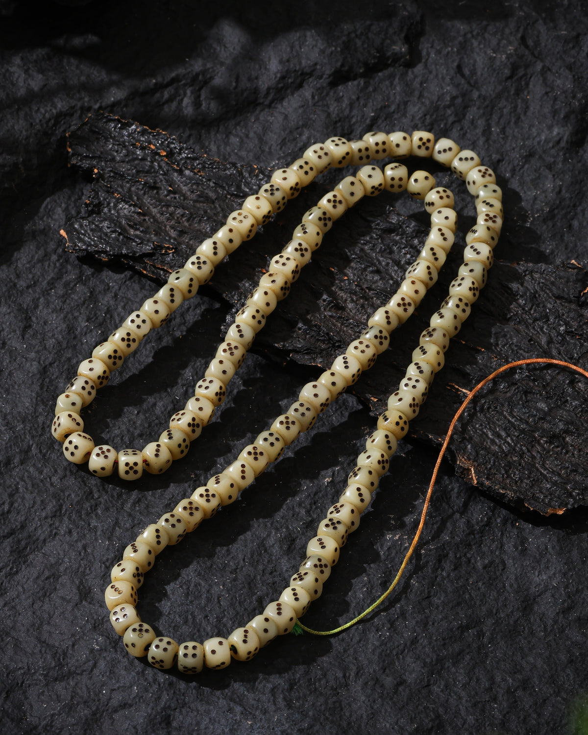 Yak Bone Dice Fortune 108-Bead Mala Necklace-5