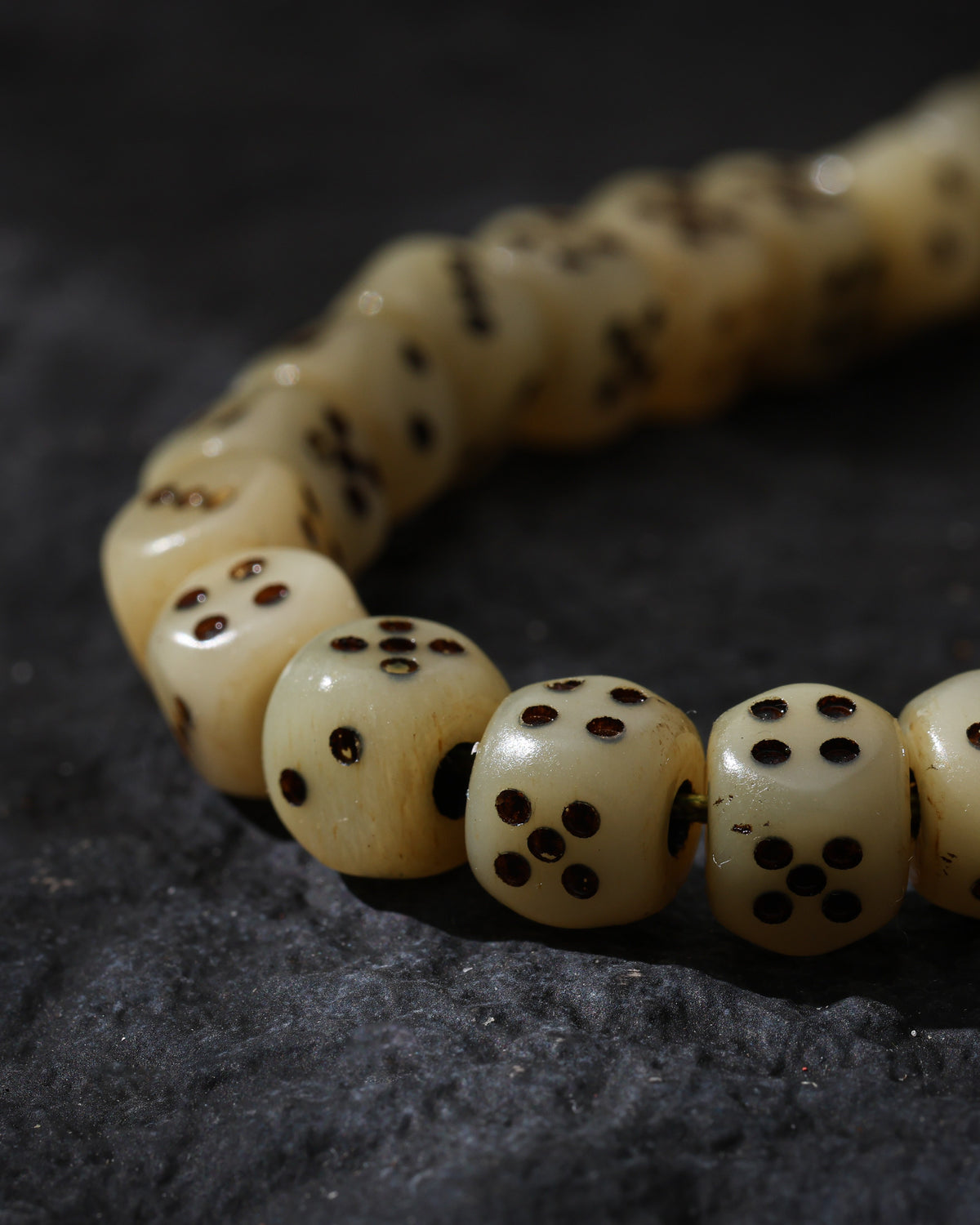 Yak Bone Dice Fortune 108-Bead Mala Necklace-6