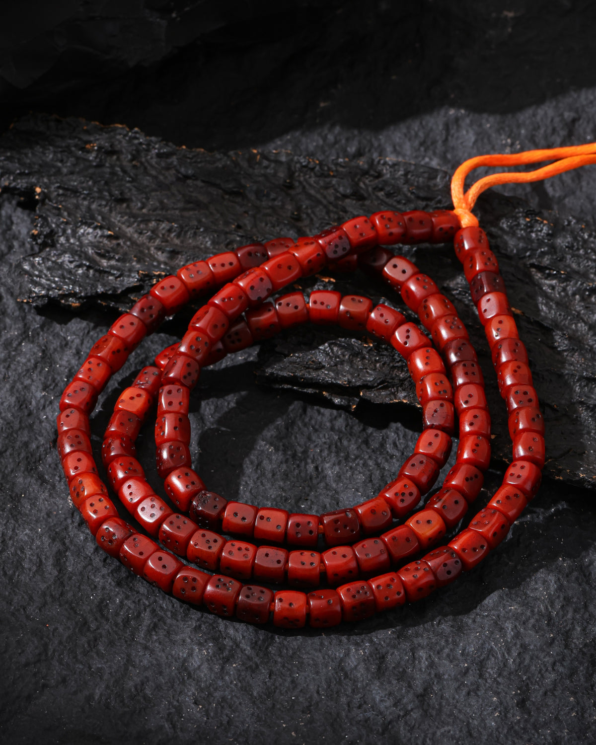 Yak Bone Dice Fortune 108-Bead Mala Necklace