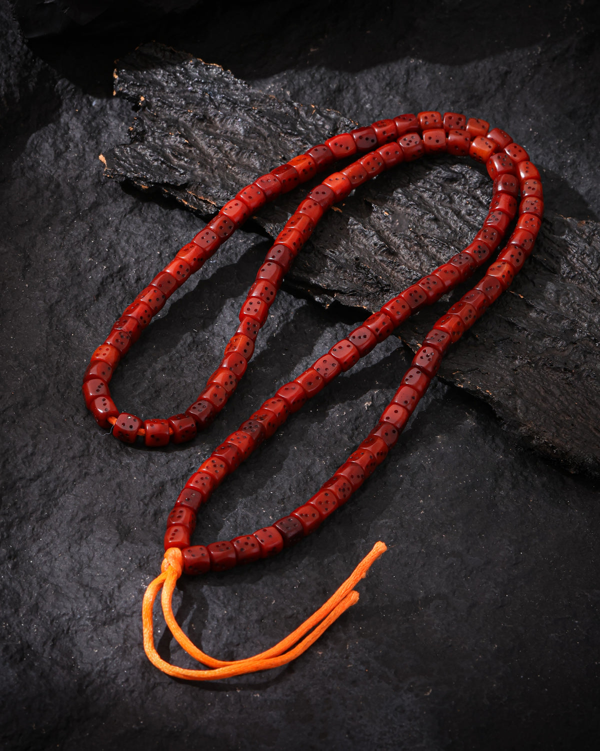 Yak Bone Dice Fortune 108-Bead Mala Necklace