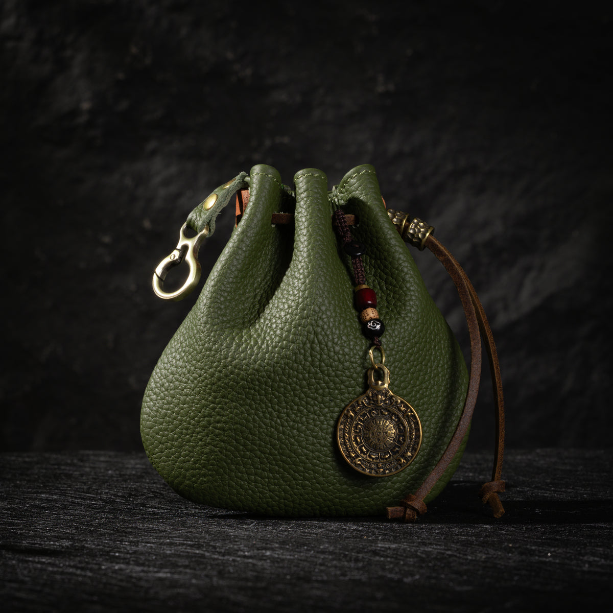 Oiled Cowhide Jewelry Pouch