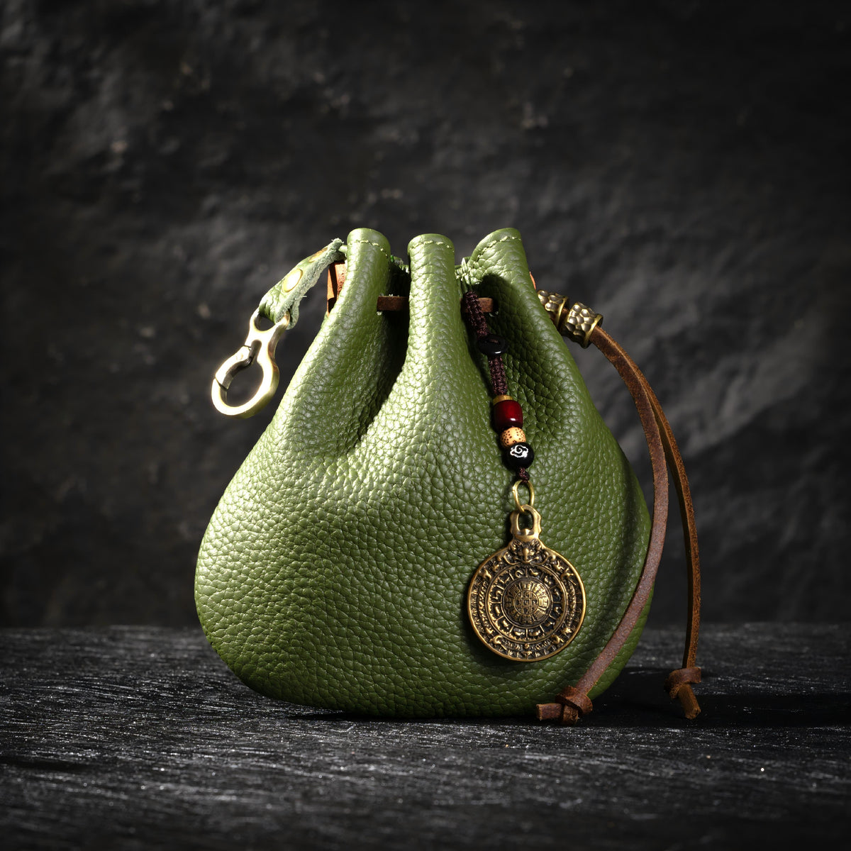 Oiled Cowhide Jewelry Pouch