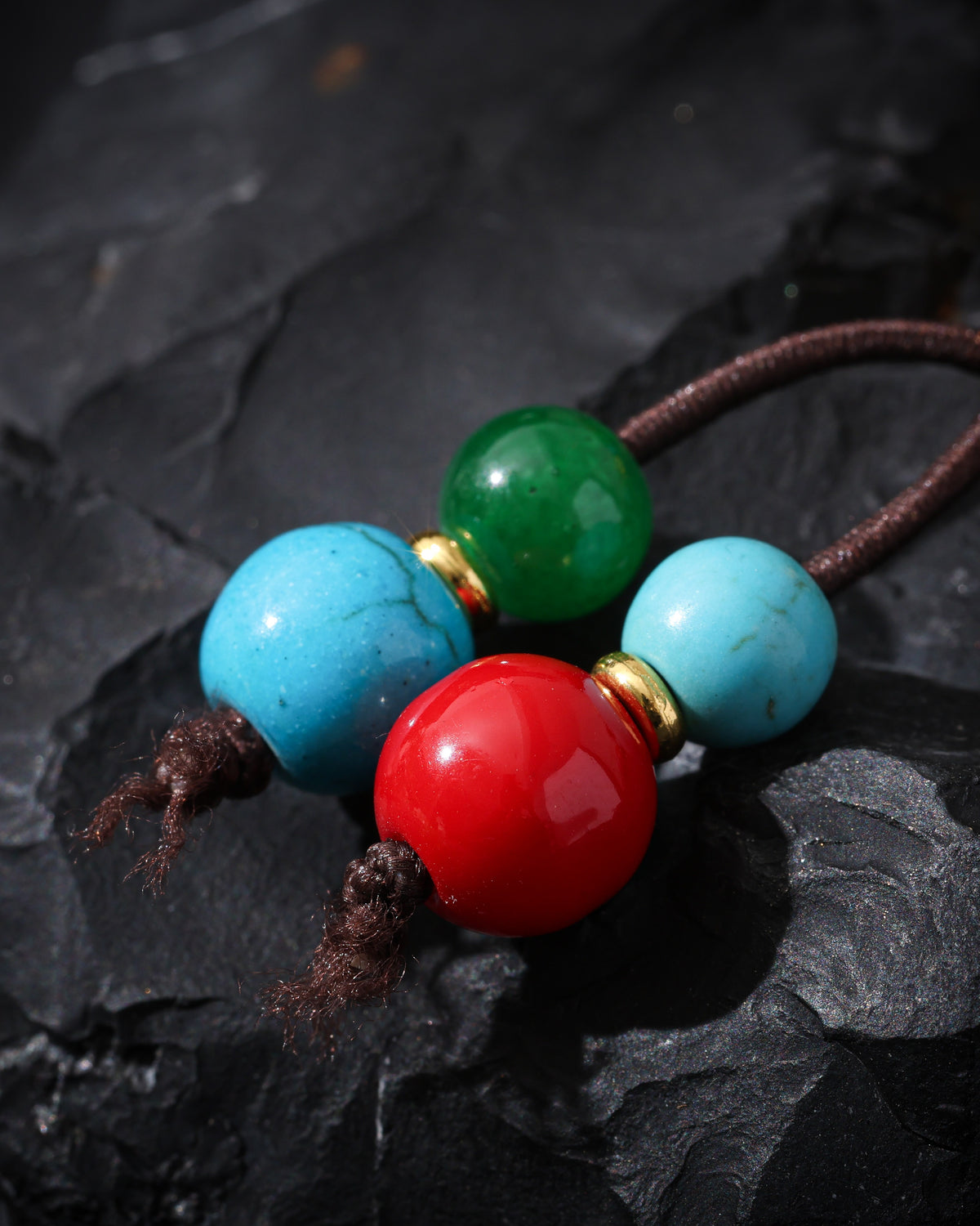 Yak Bone Bracelet with Turquoise Accents-5