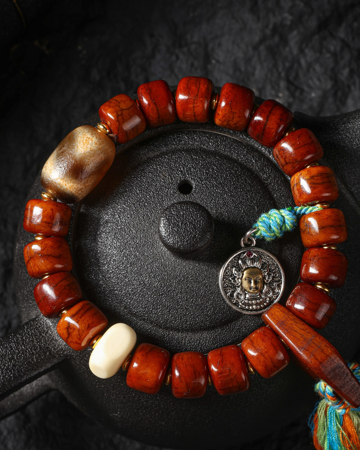 Yak Bone Bead Bracelet-6