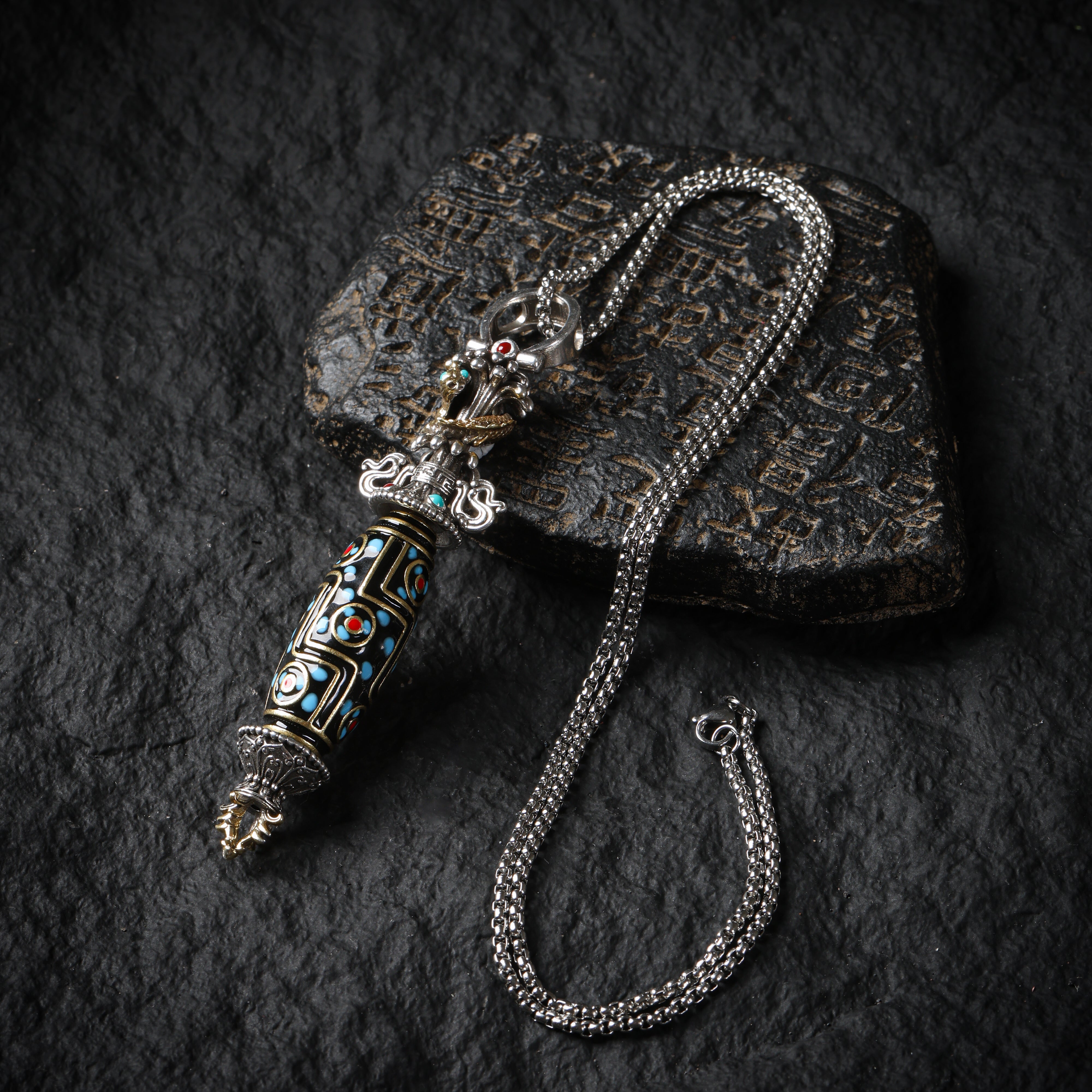 Vajra draaibare Dzi hanger-3