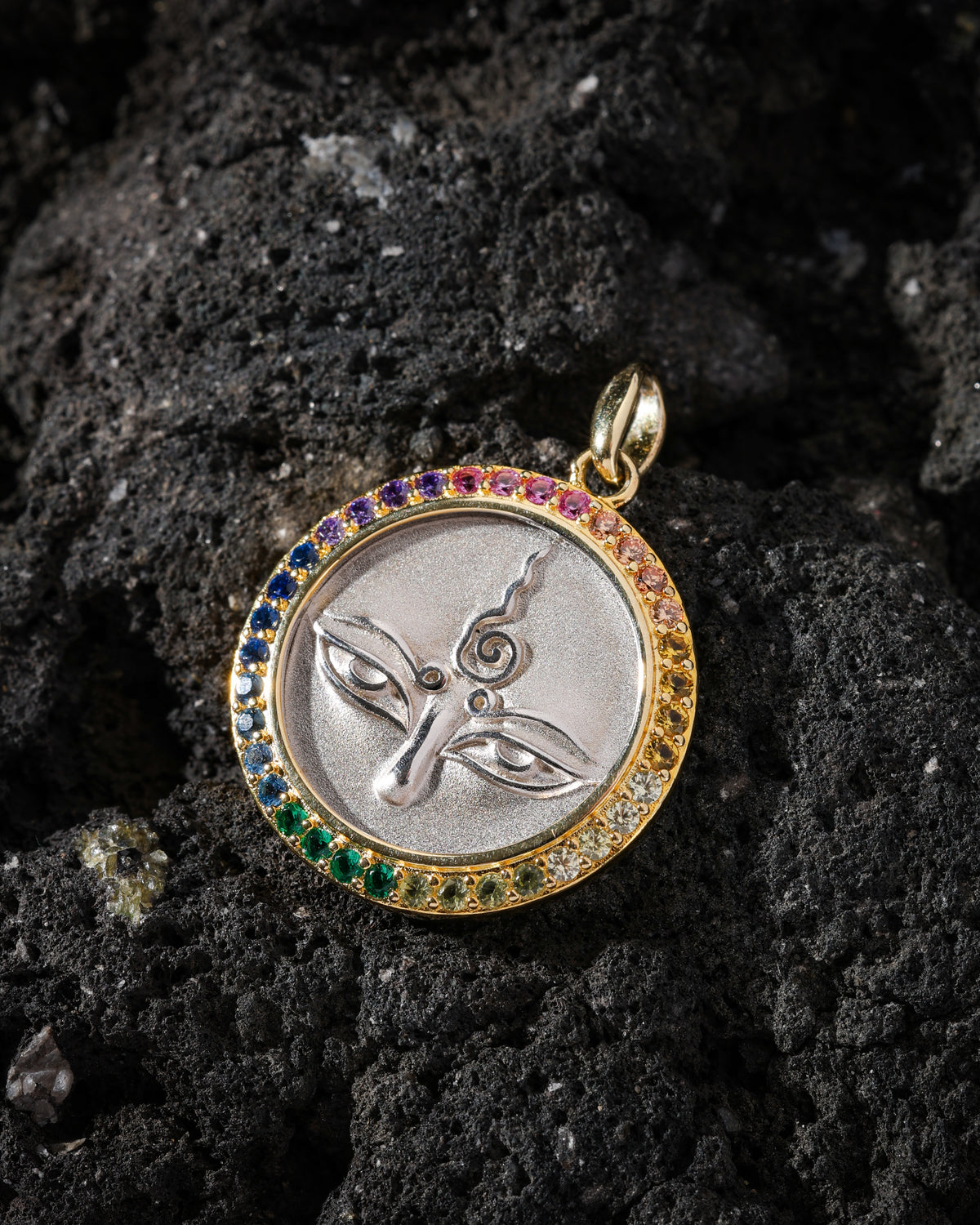 Halskette mit Anhänger aus grünem Tara-Talisman-16