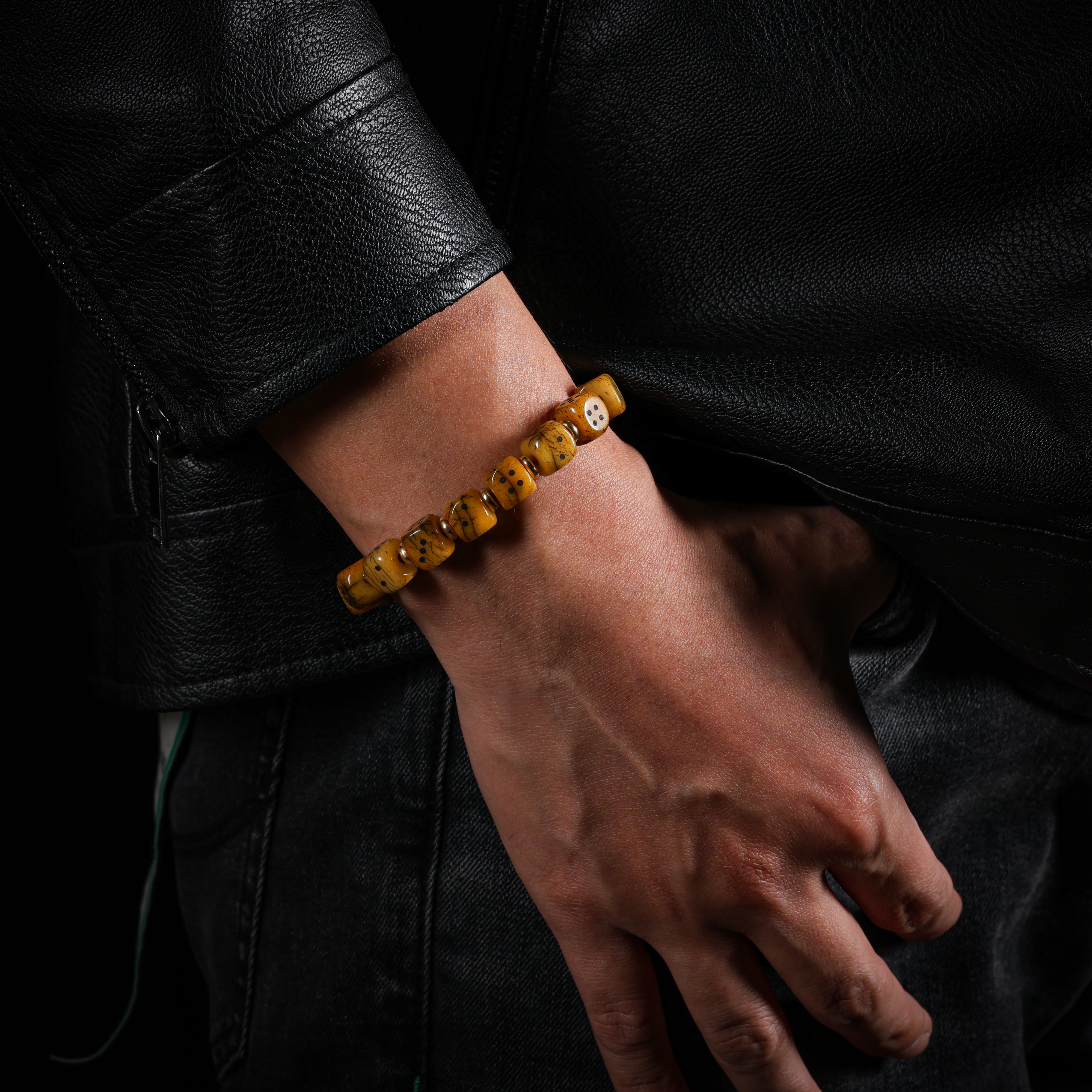 Yak Bone dobbelstenen Fortune armband-3