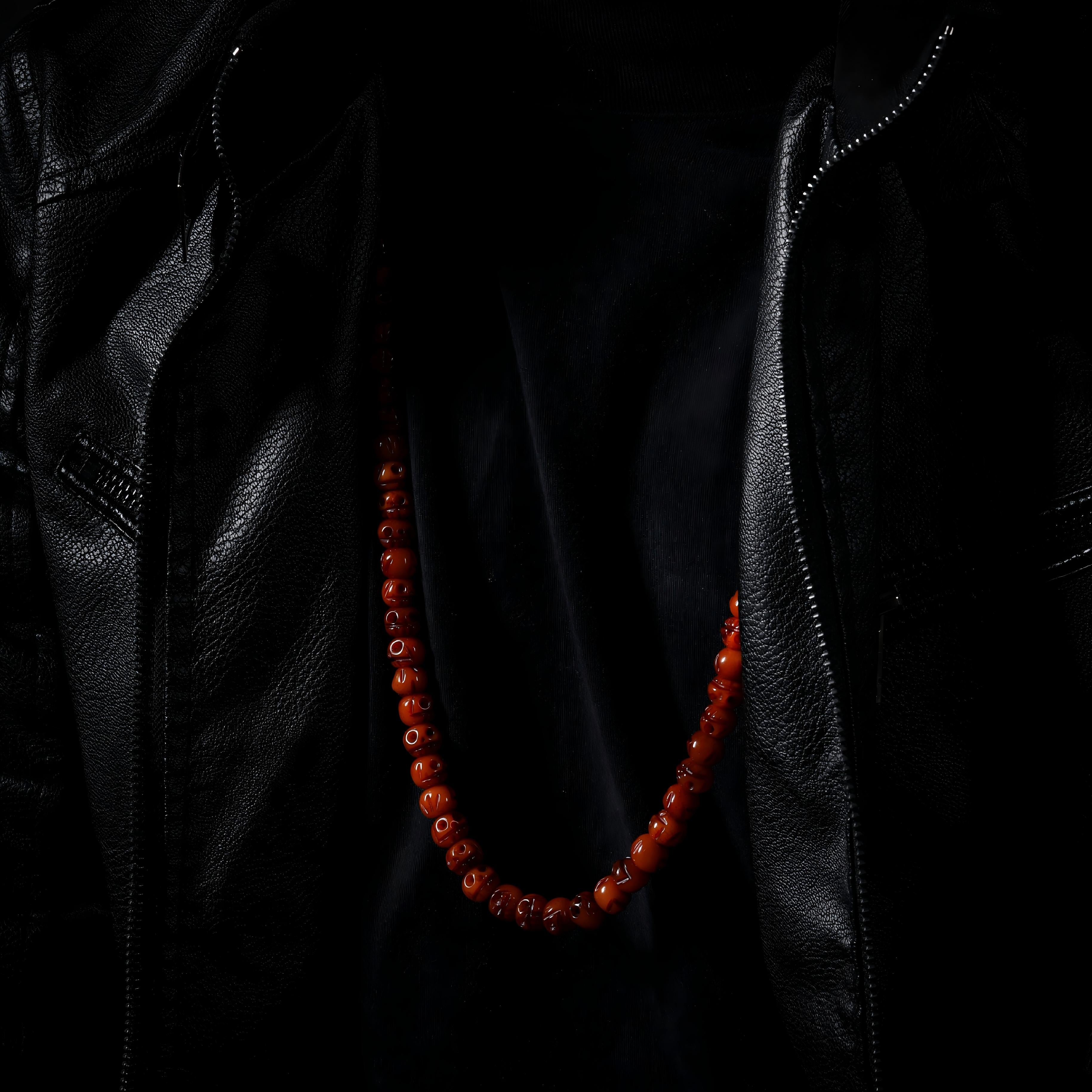 Collar Mala de 108 piezas con calavera de hueso-3