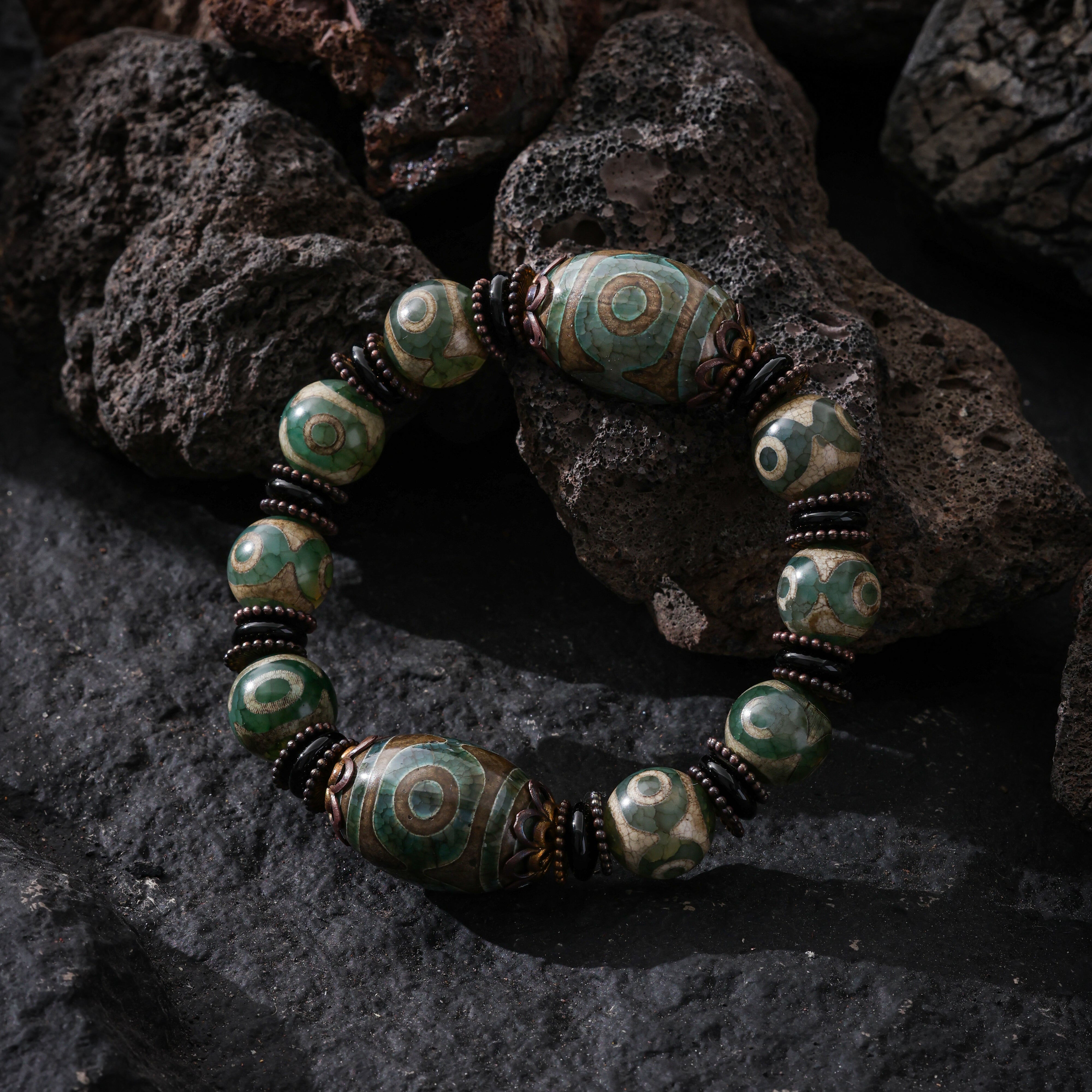 Tibetisches Dzi-Achat-Armband-6