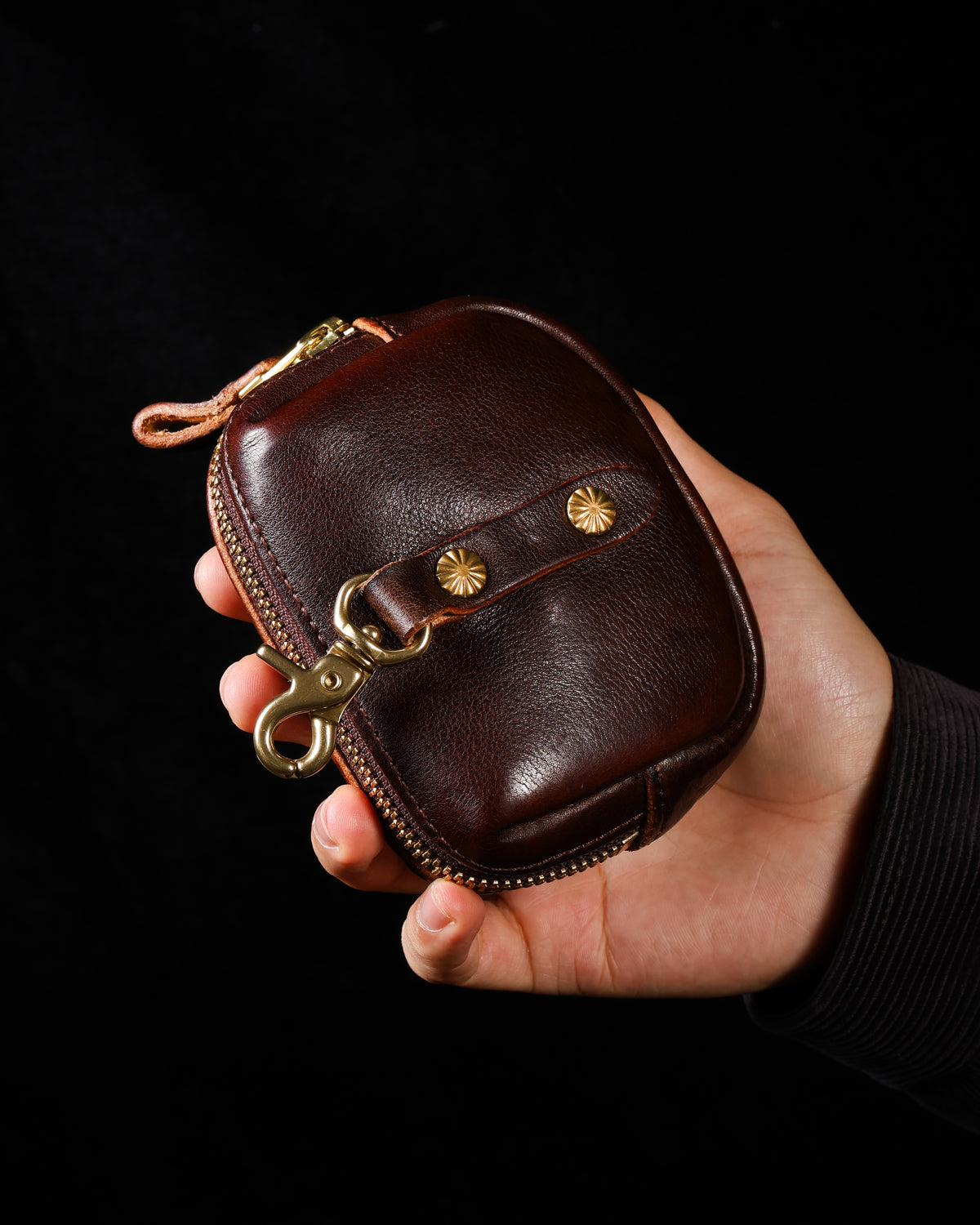 Oiled Cowhide Jewelry Pouch-9