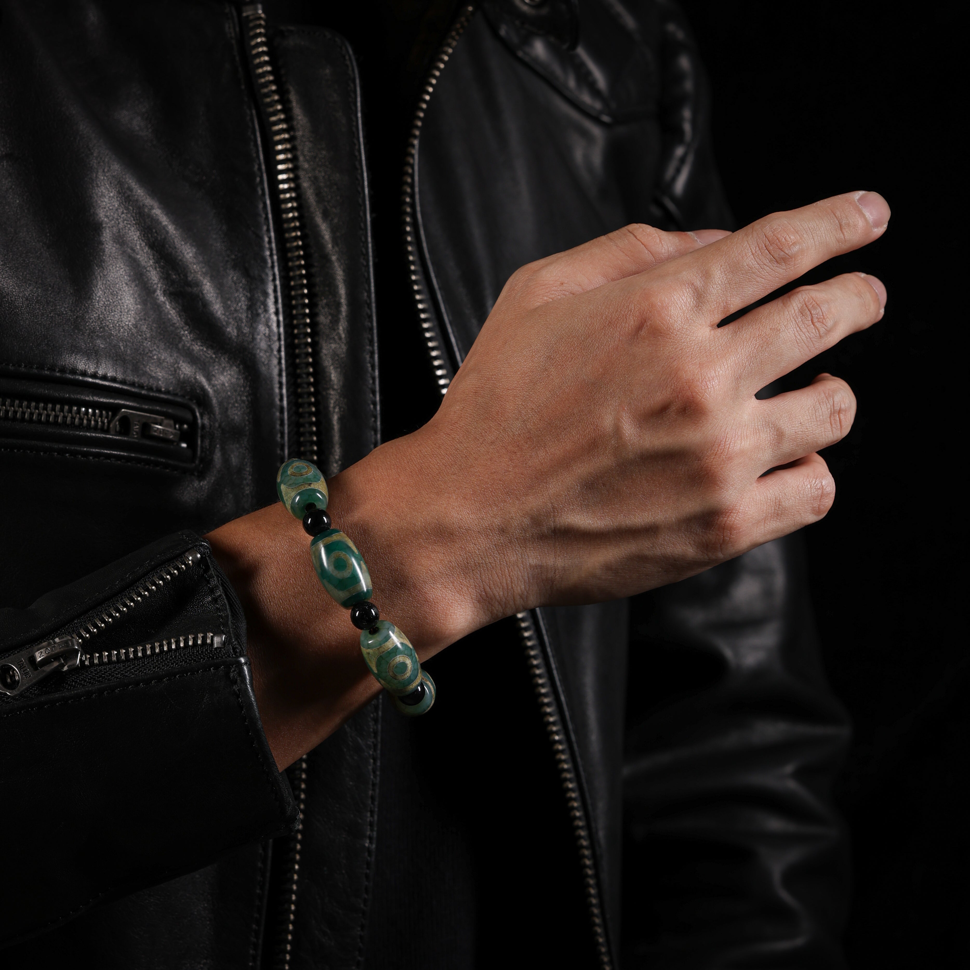 Pulsera de ágata Dzi tibetana-3