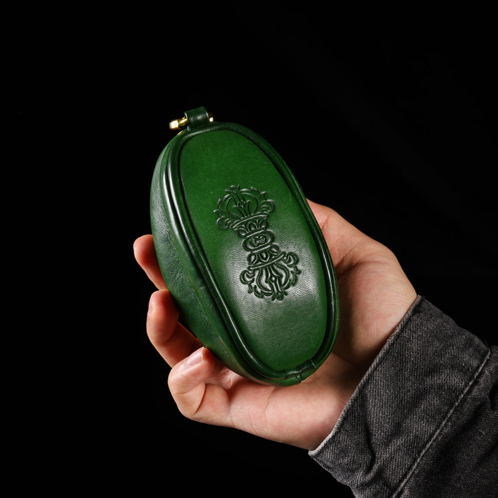 Tibetan Vajra Cowhide Jewelry Pouch