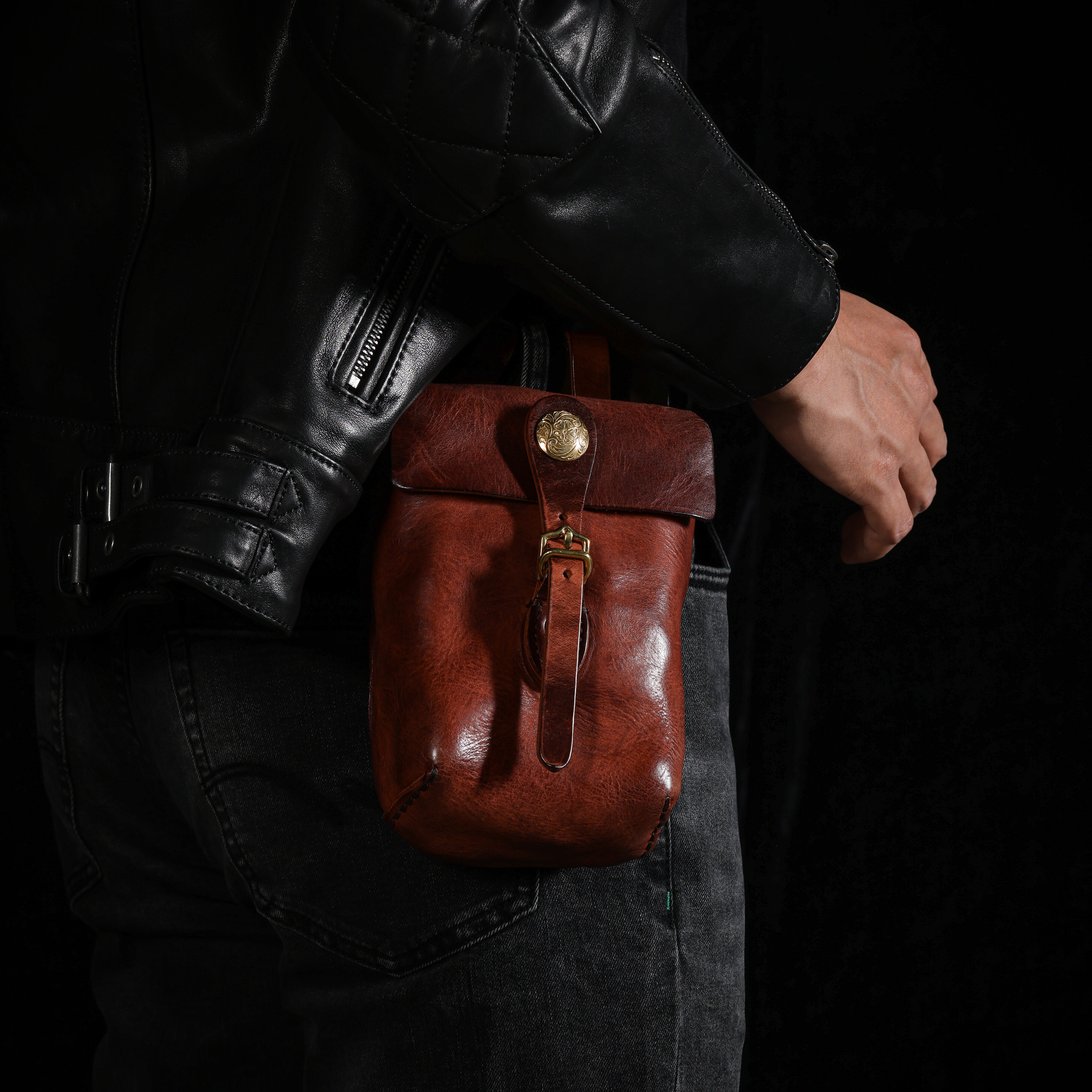 Oiled Cowhide Jewelry Pouch