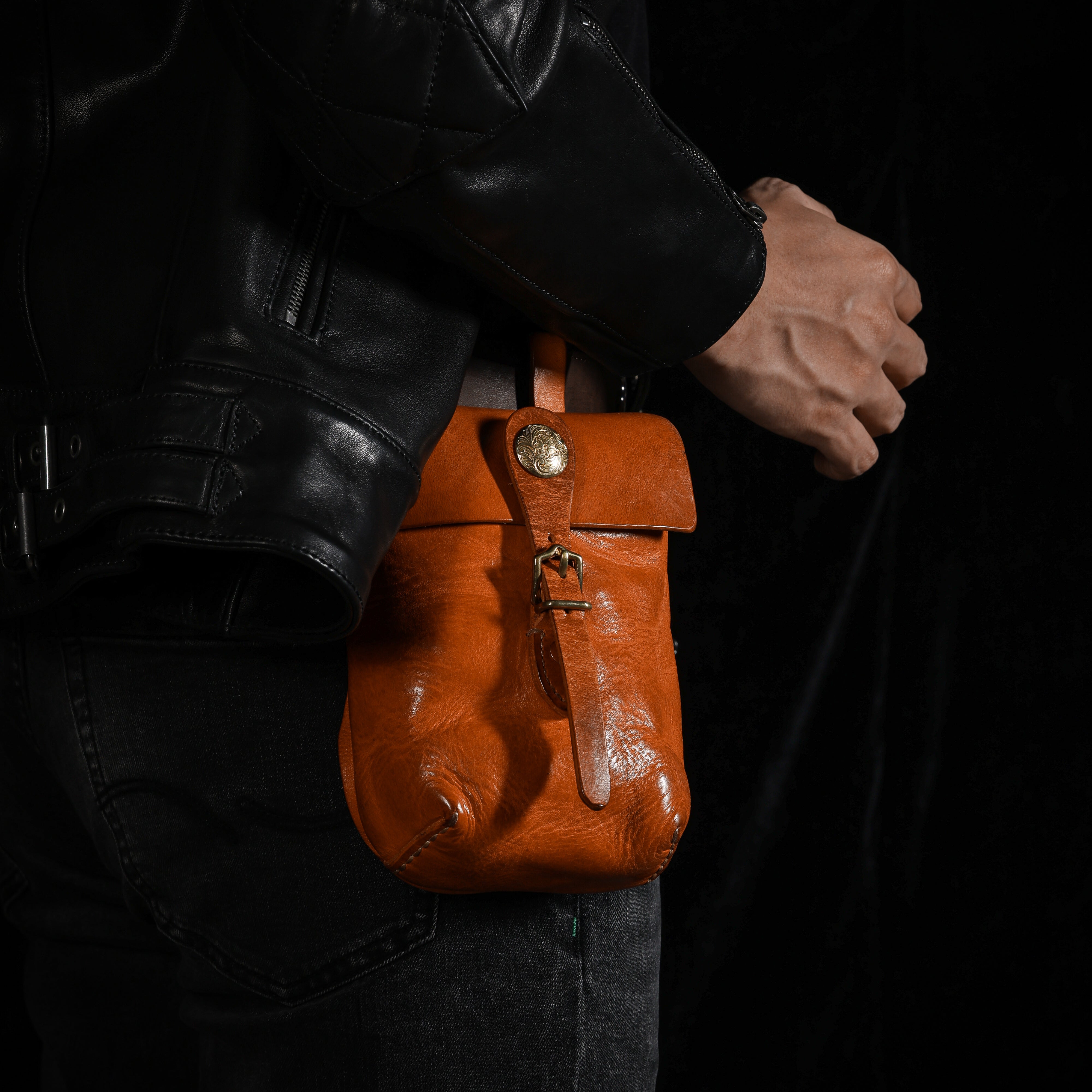 Bolsa para joyas de piel de vaca engrasada-2