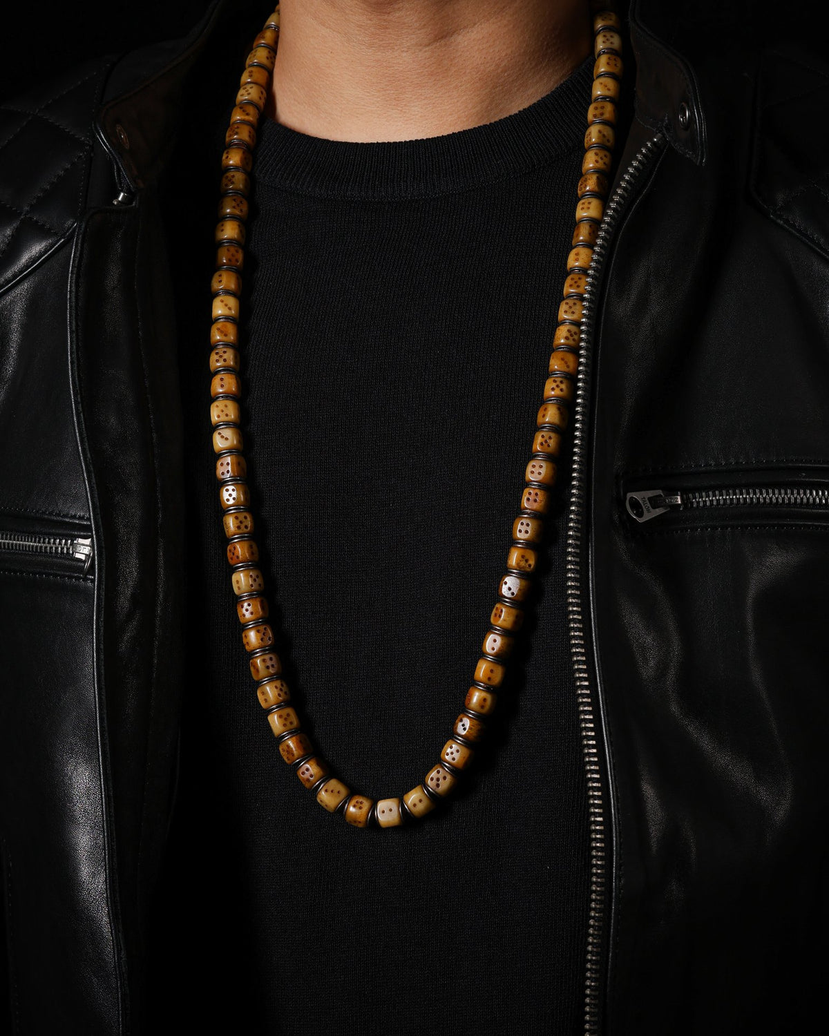 Yak Bone 108-Bead Mala Necklace
