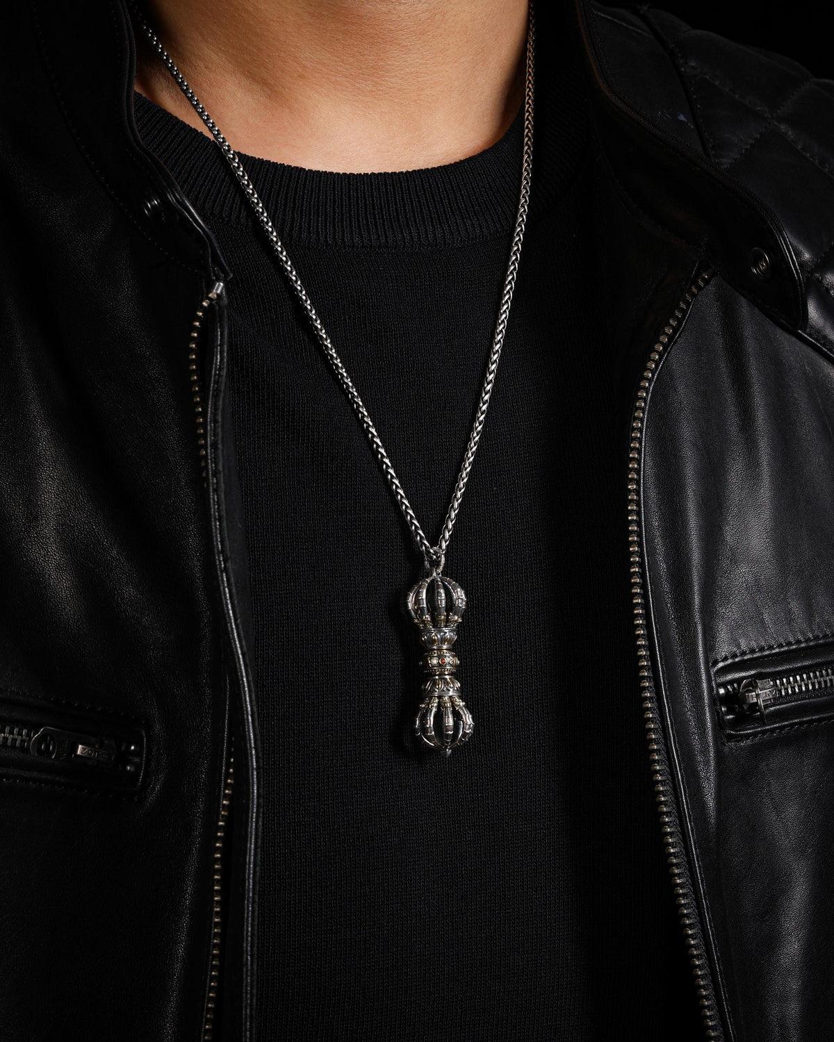 Nine-Pronged Vajra Pendant Necklace