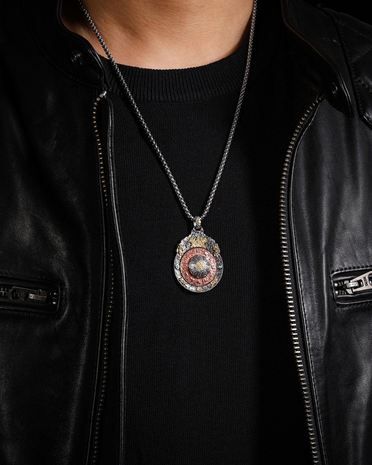 Nine-Palace Bagua Spinner Pendant Necklace