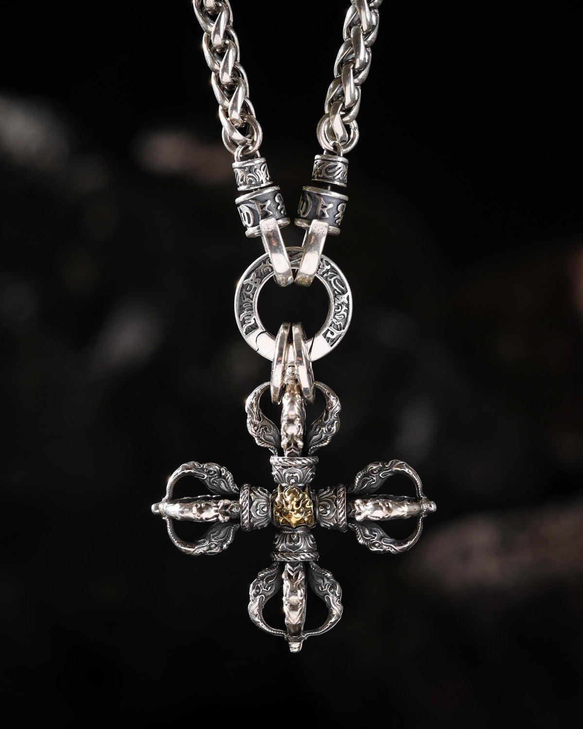 Garuda Crossed Vajra Pendant Necklace