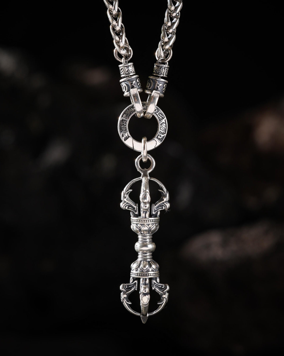 Sterling Silver Vajra Pendant