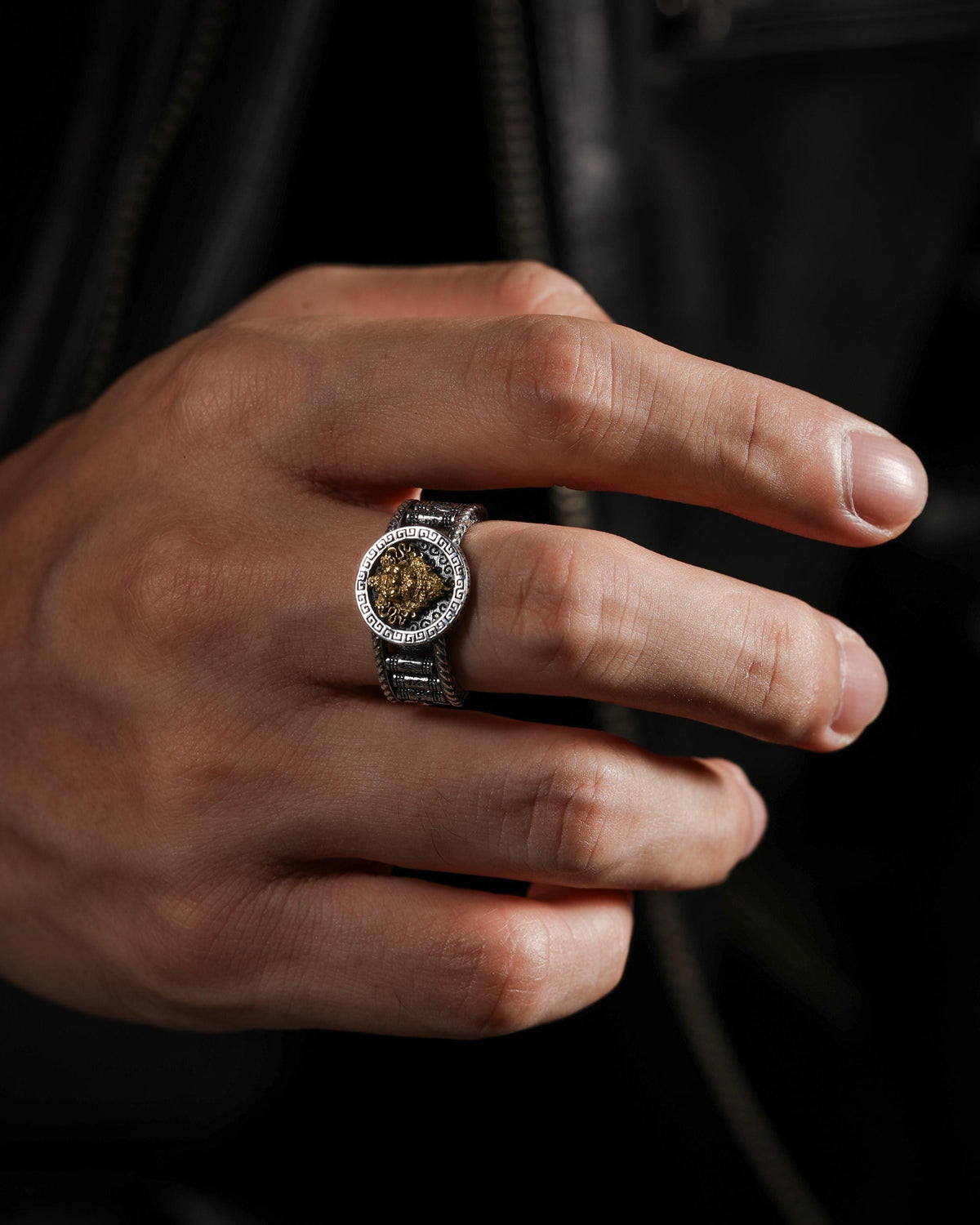 Yellow Jambhala Mantra Rotating Ring