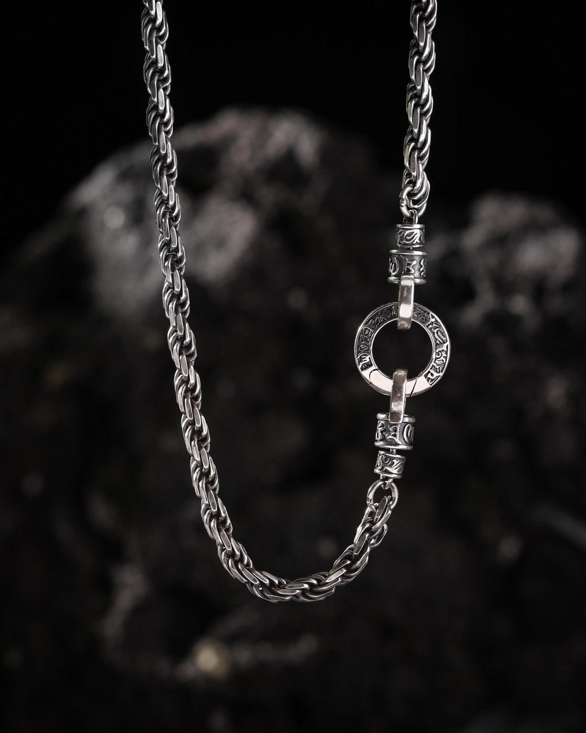 Om Mani Padme Hum Rope Chain Necklace