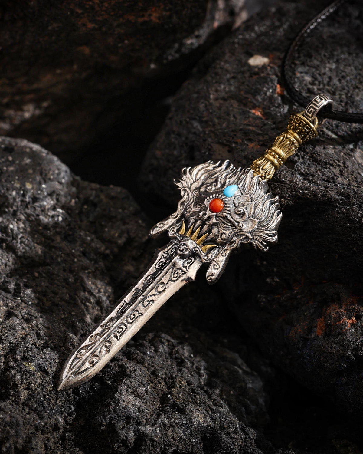 Manjushri Wisdom Sword Pendant Necklace