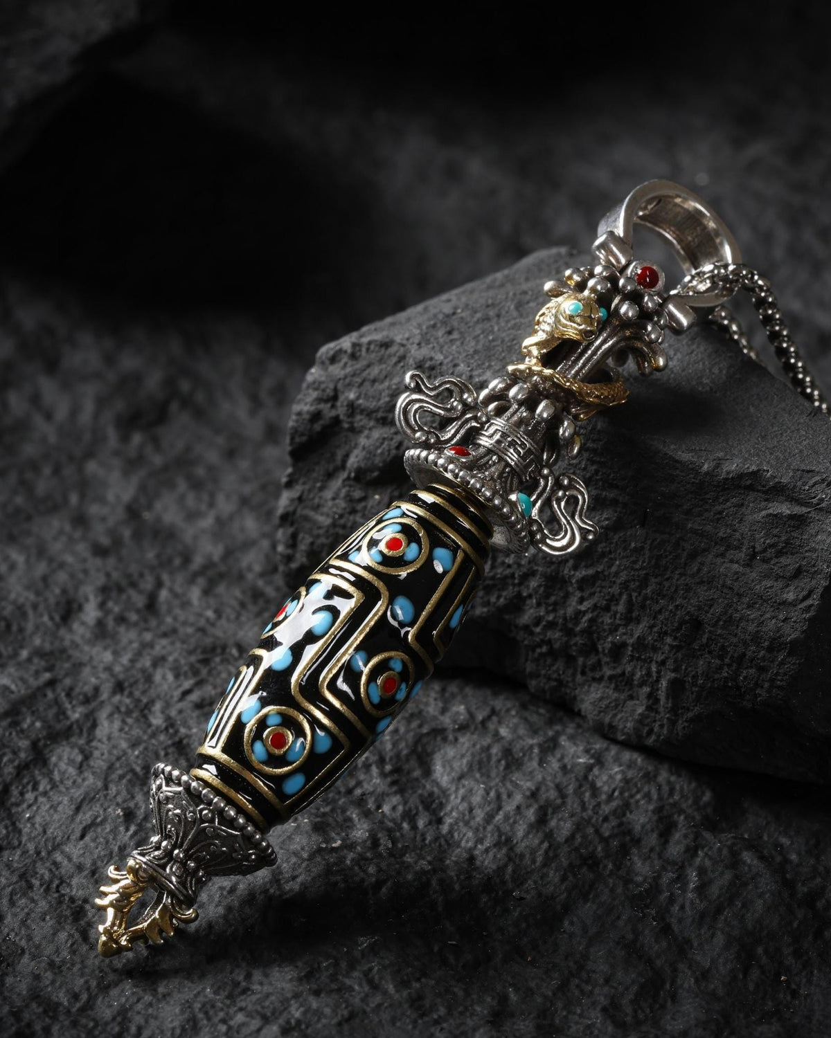 Rotating Vajra Pendant Necklace
