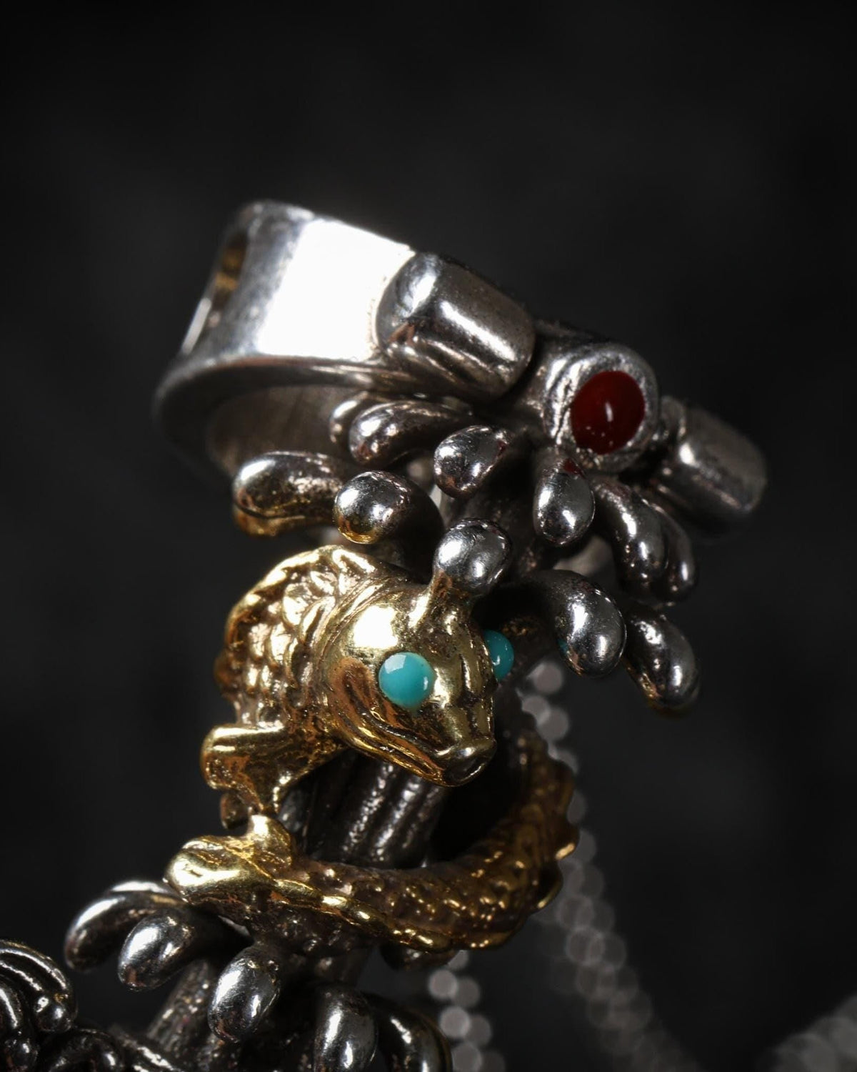 Halskette mit drehbarem Vajra-Anhänger-6