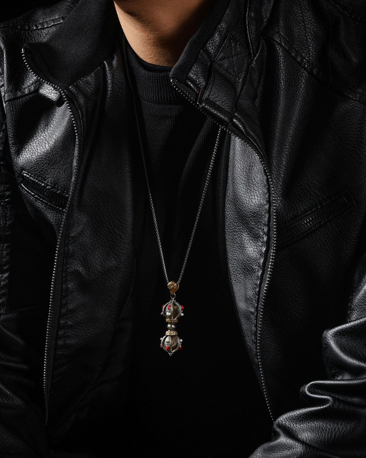 Five-Pronged Vajra Pendant Necklace